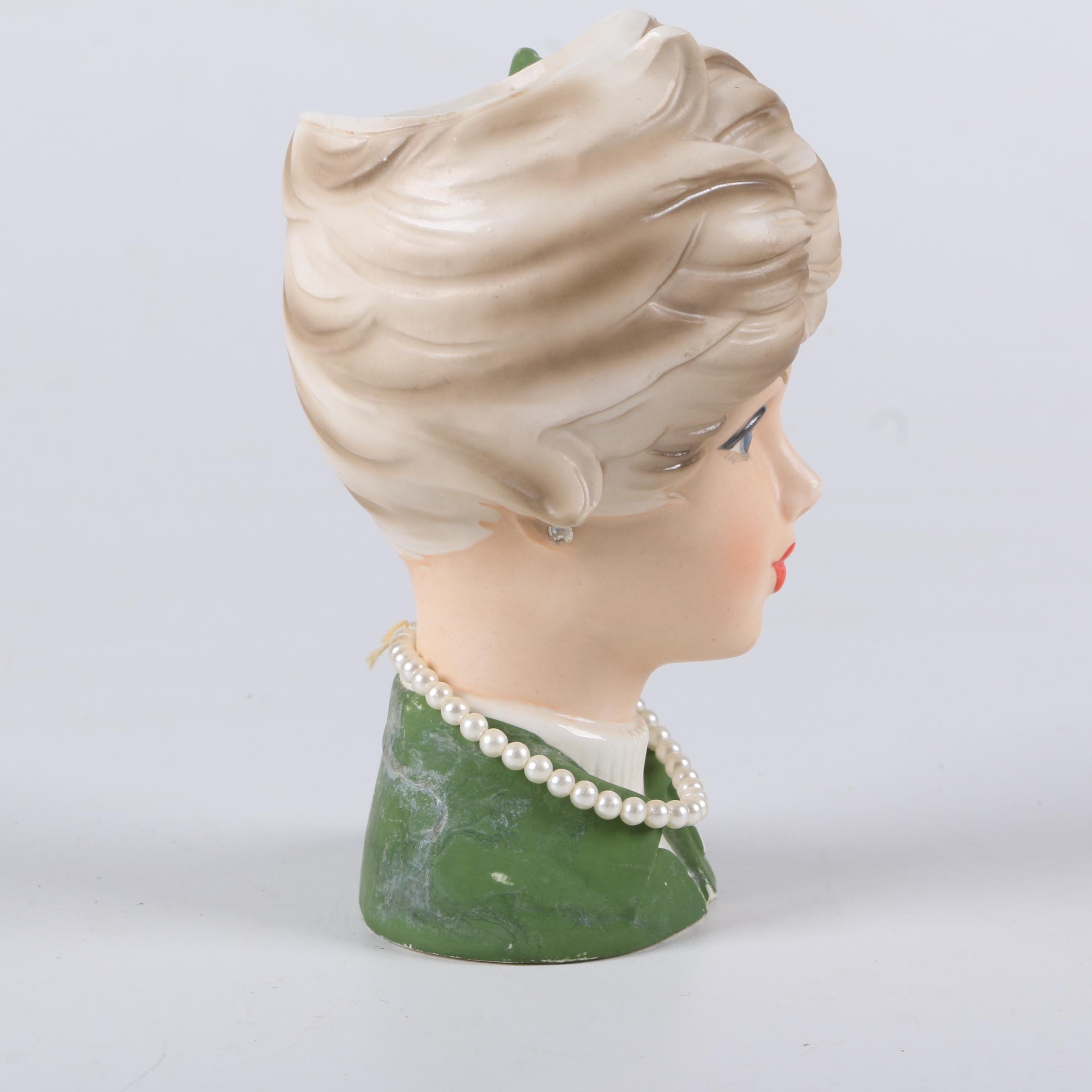 Vintage "Lady Head" Vases Including Napcoware and Sonsco