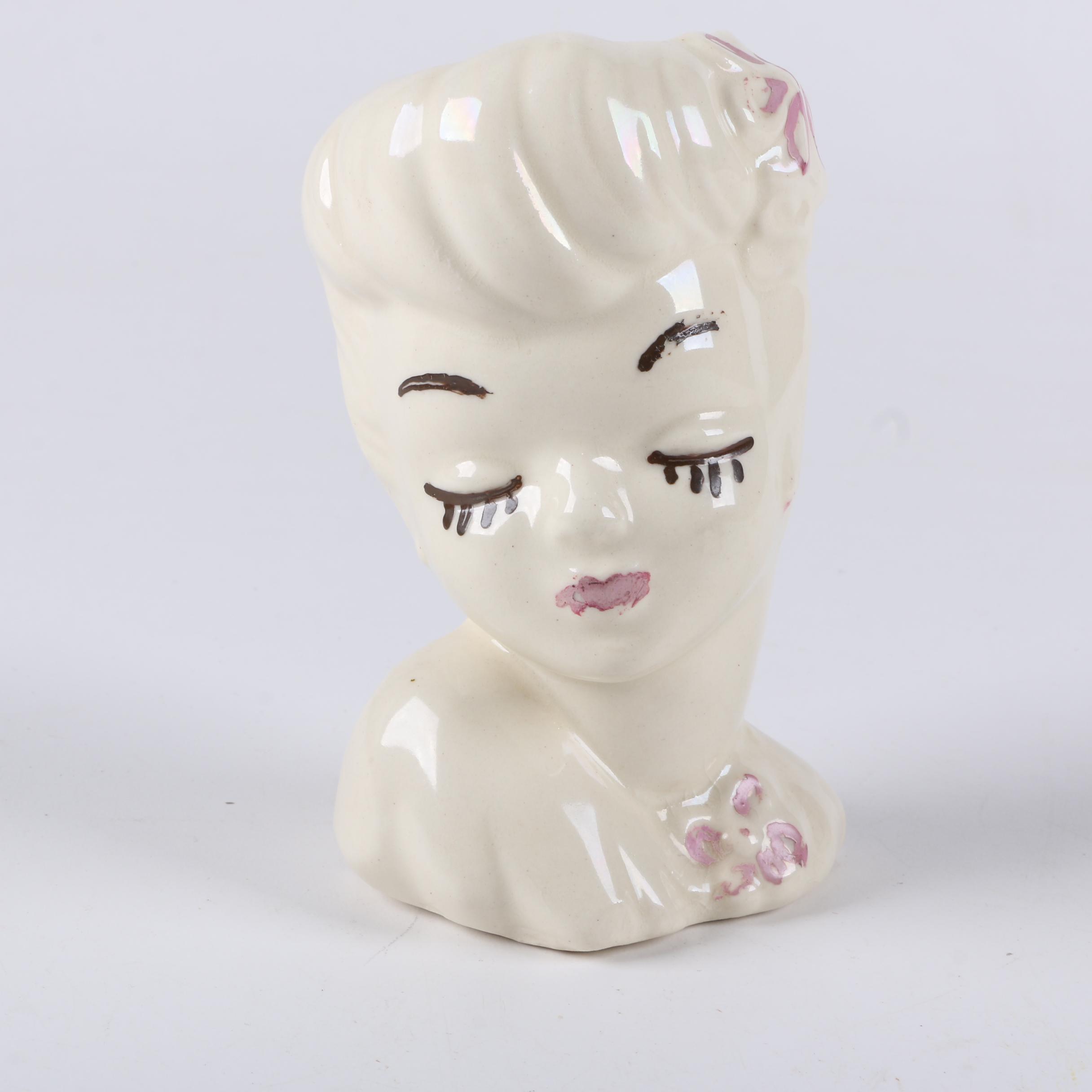 Vintage "Lady Head" Vases Including Napcoware and Sonsco