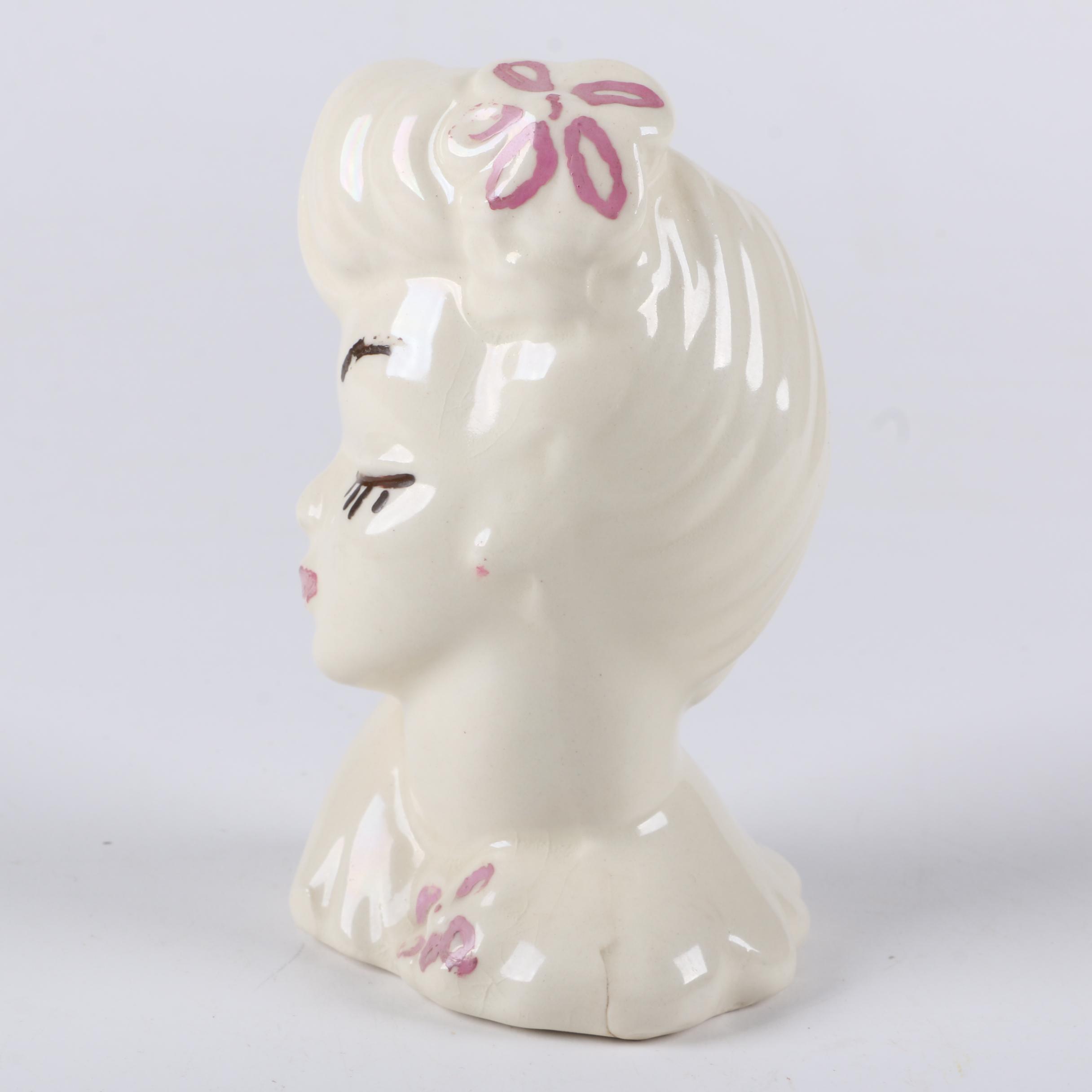 Vintage "Lady Head" Vases Including Napcoware and Sonsco