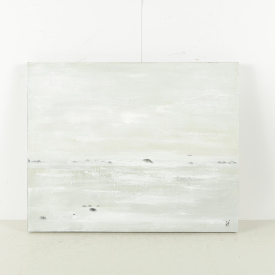 Jacqueline Saporiti Acrylic on Canvas Minimalist Landscape