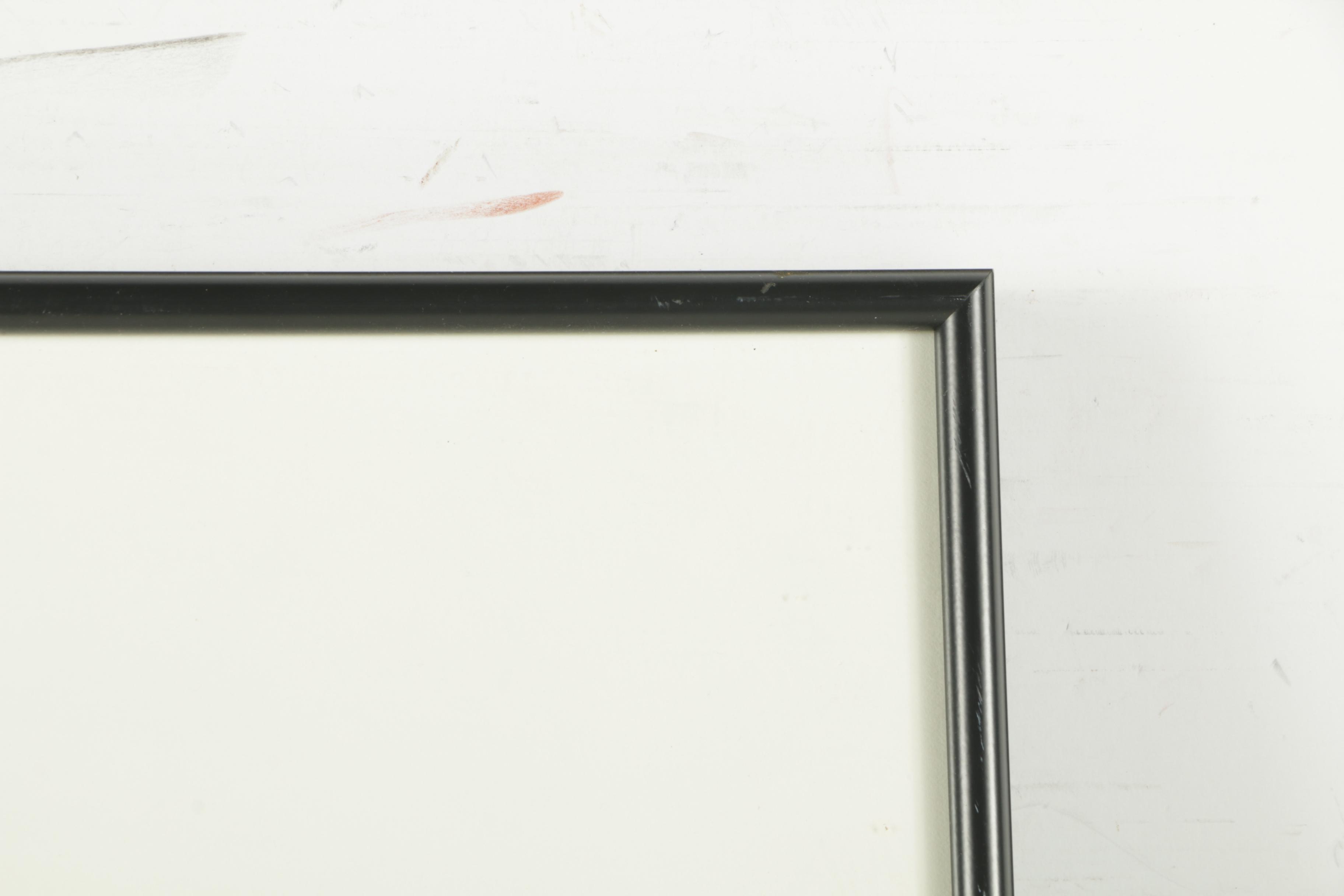 Watercolor and Gouache on Paper of Fish