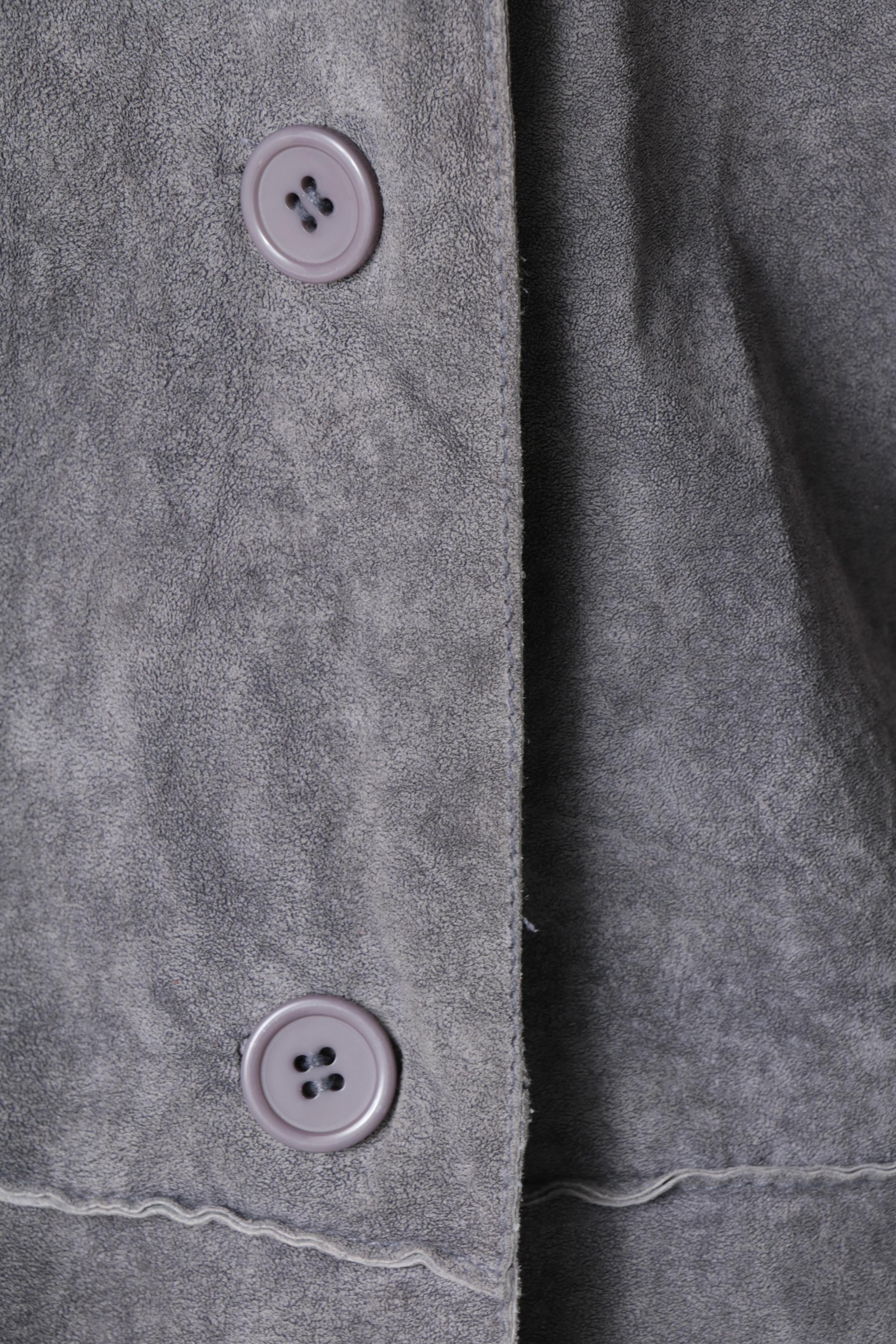 Women's Brandon Thomas Grey Suede Jacket