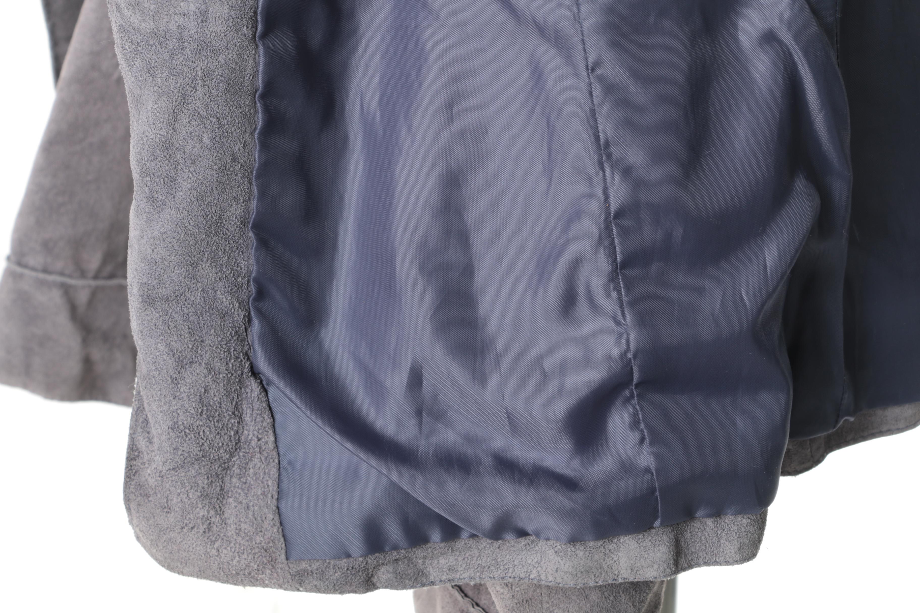 Women's Brandon Thomas Grey Suede Jacket