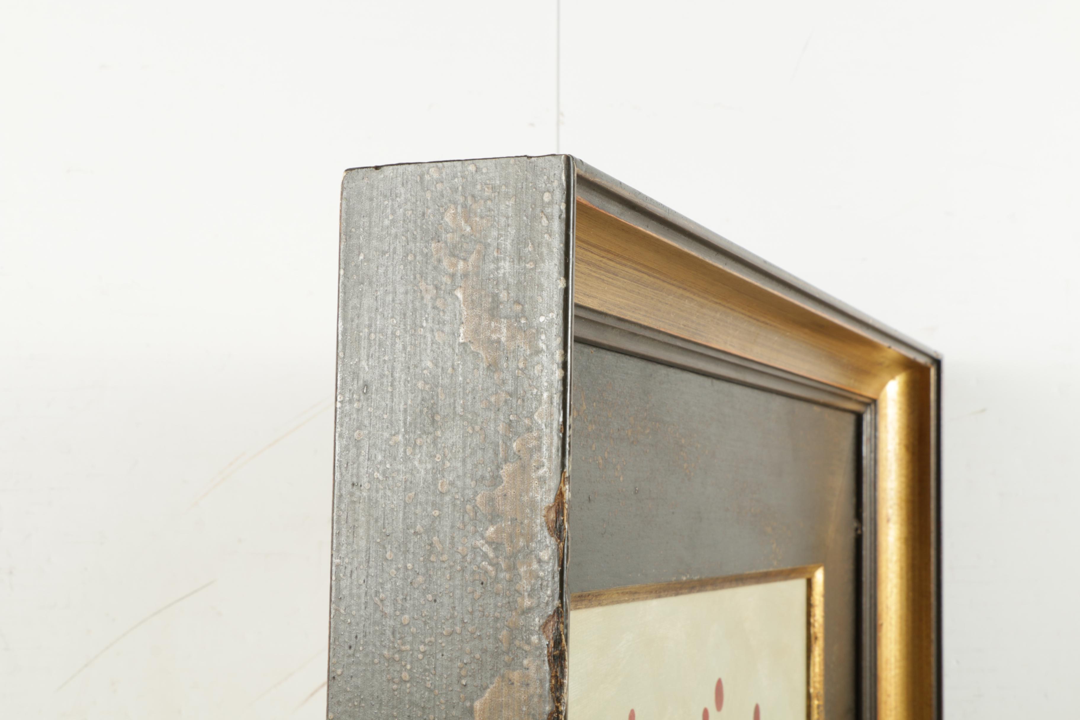 Jacqueline Saporiti Acrylic Painting on Canvas Board "Berries"