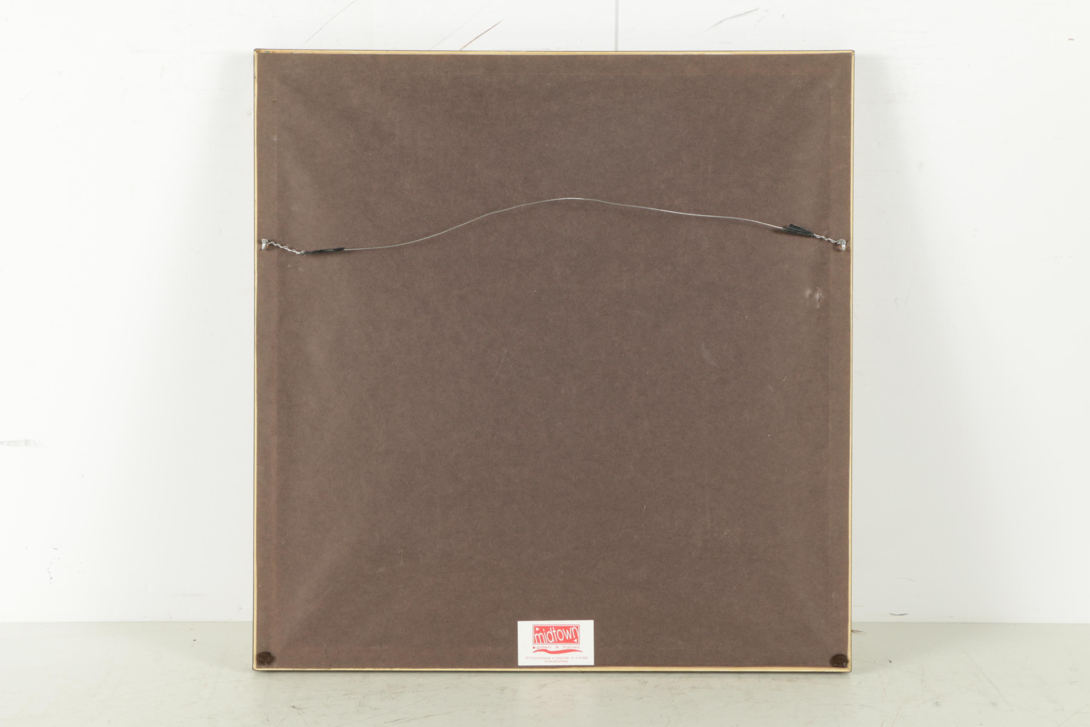 Limited Edition Intaglio Print on Paper of Couple Riding Rooster