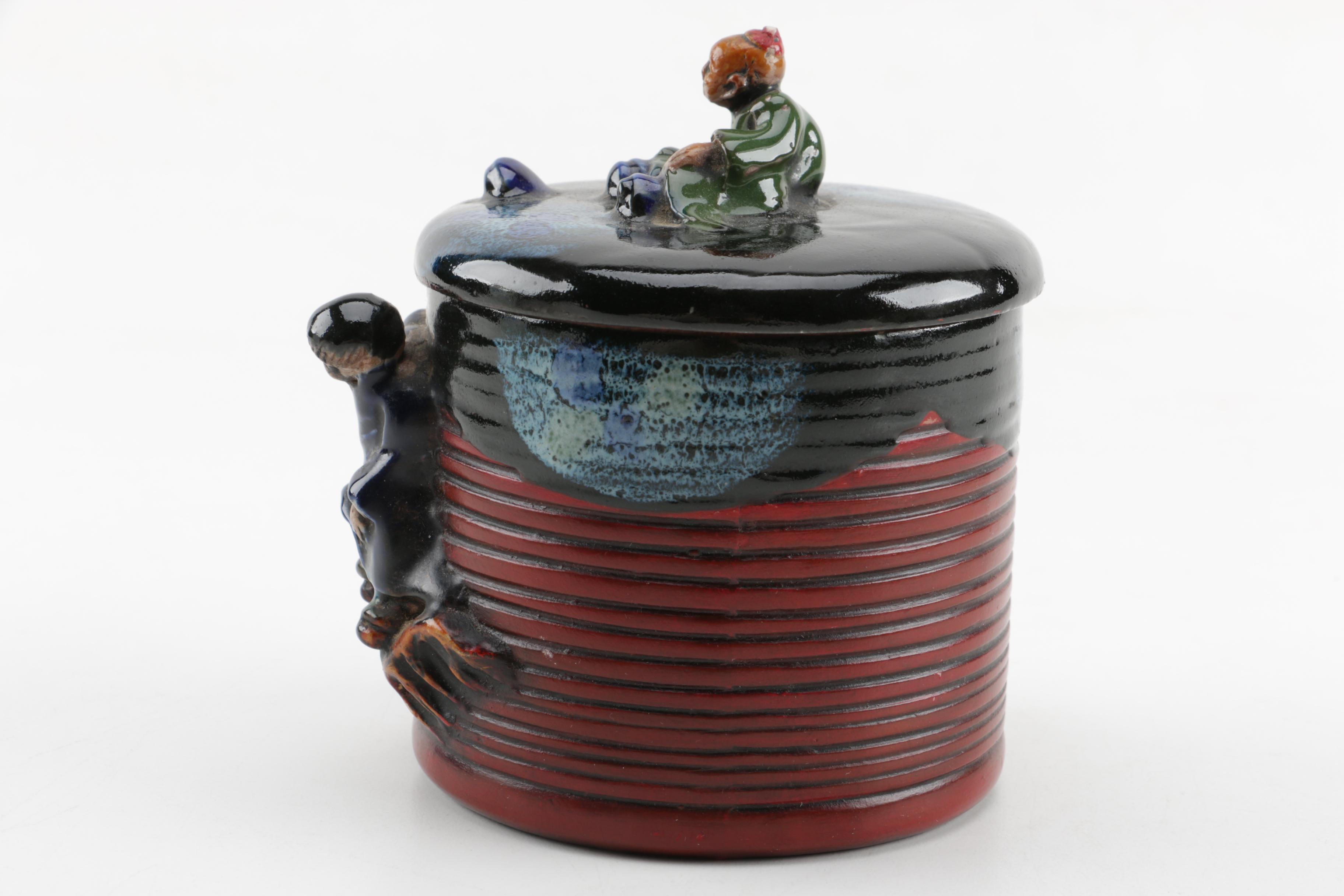 Japanese Sumida Gawa Figural Vessel