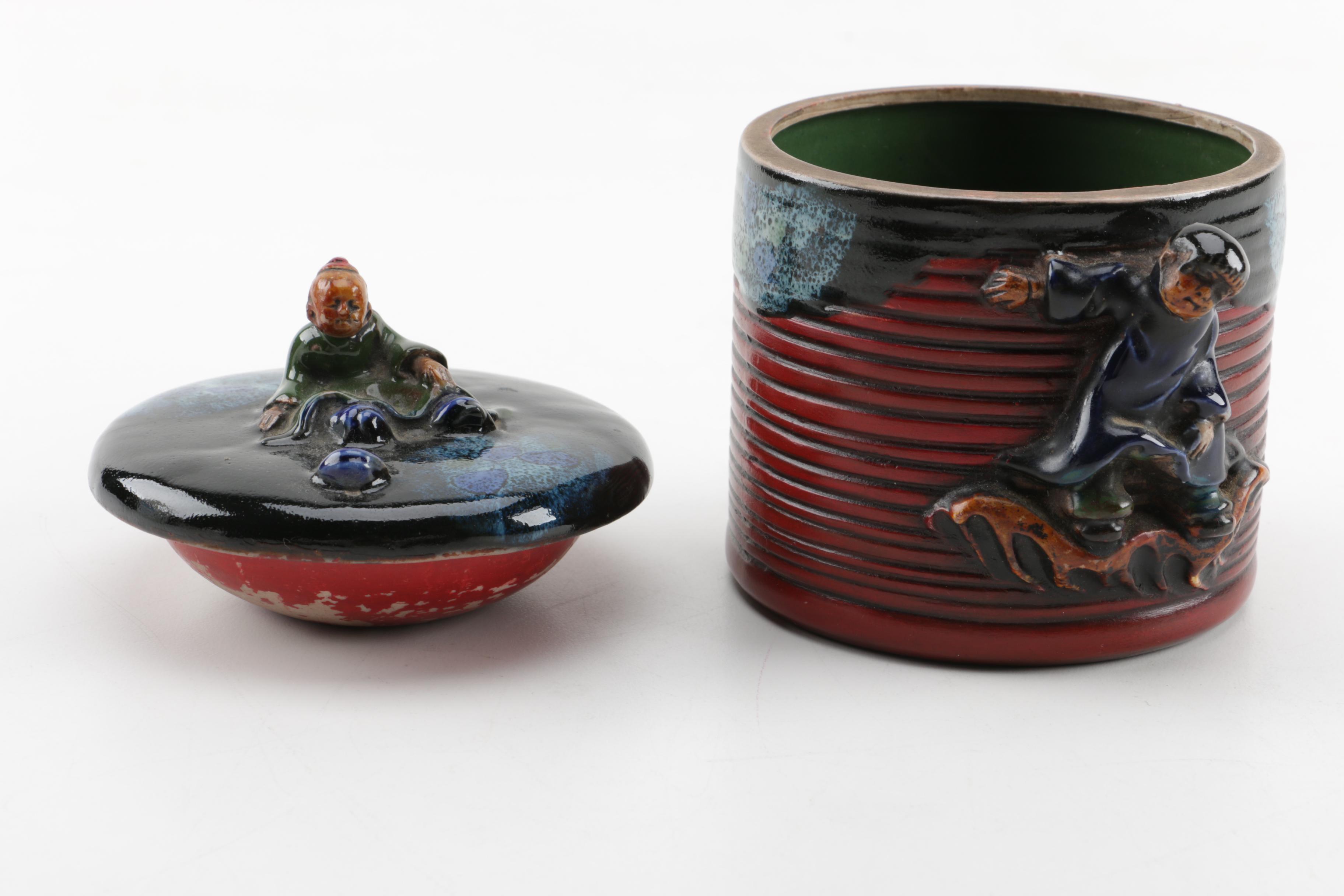 Japanese Sumida Gawa Figural Vessel