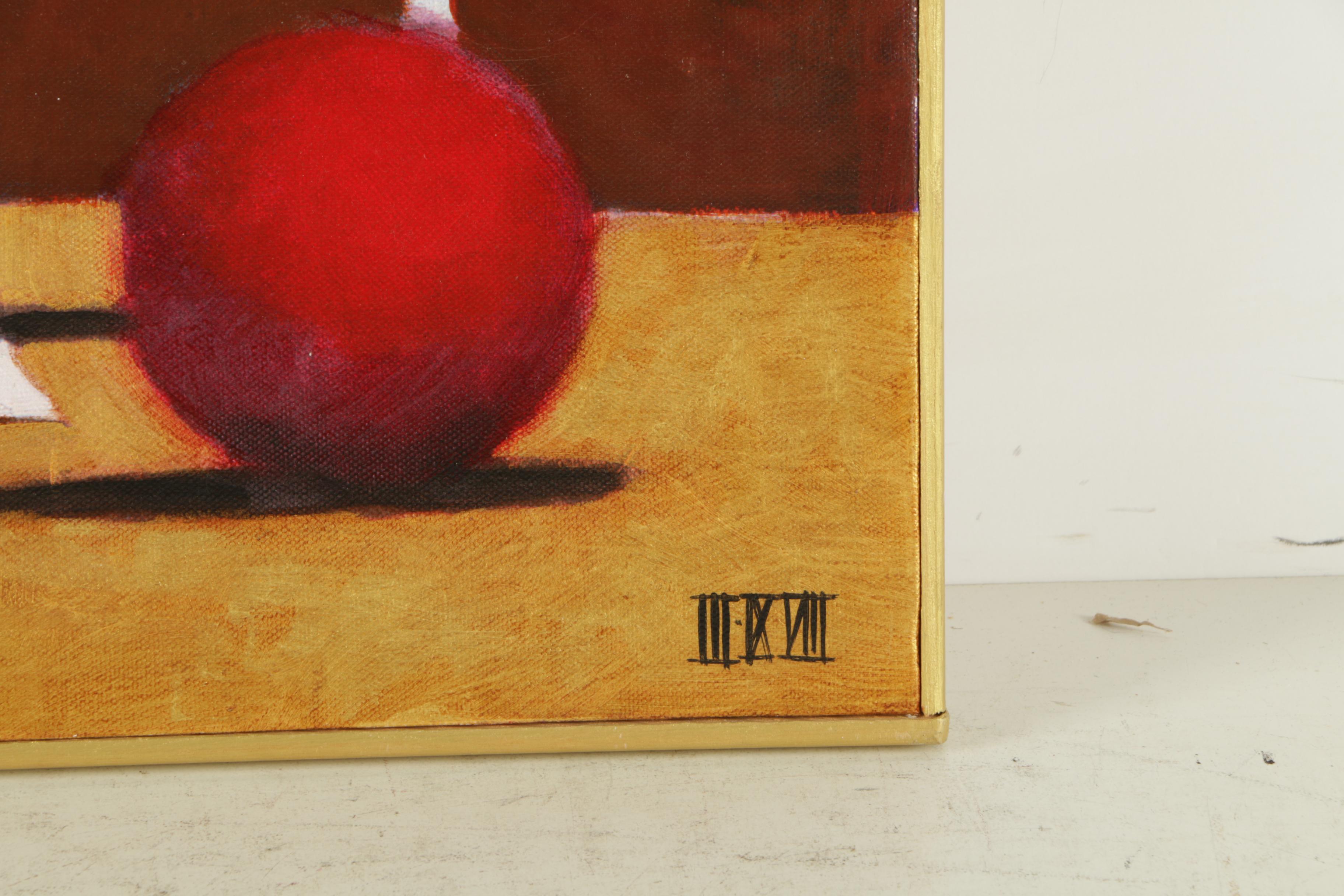 Offset Lithograph on Canvas after Daniel Patrick Kessler of a White Cat