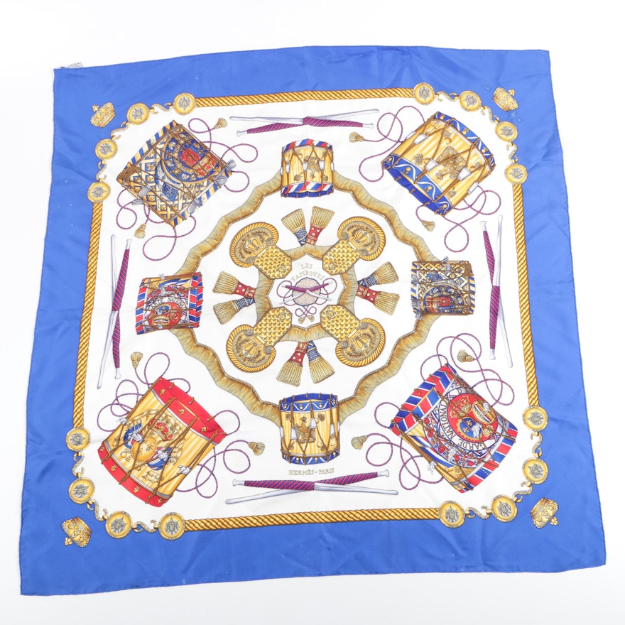 Hermès "Les Tambours" Silk Scarf