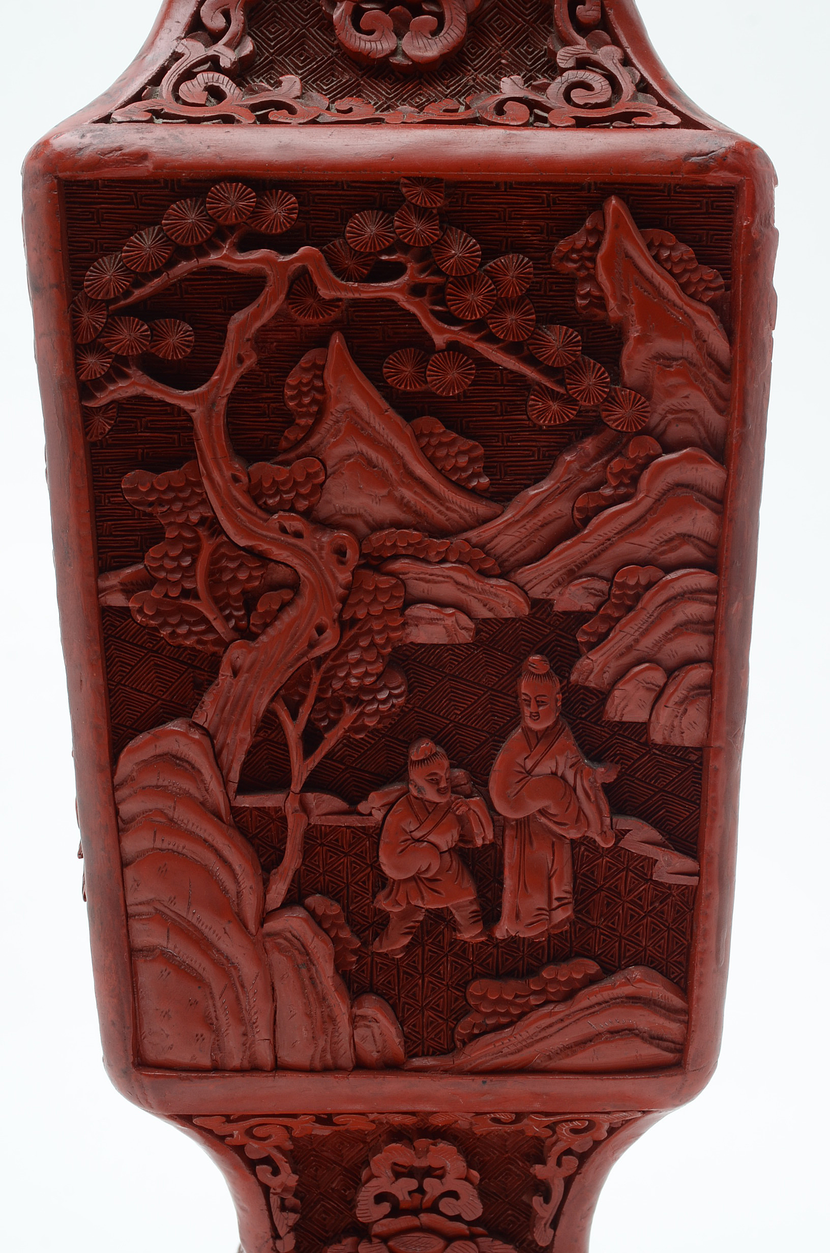 Late 20th-Century Chinese Cinnabar Lamp