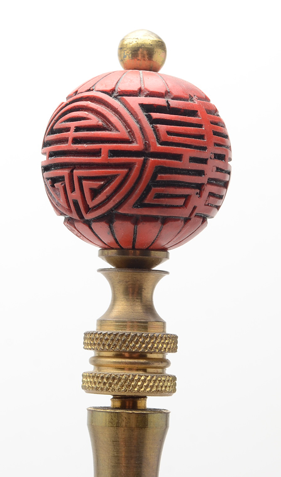 Late 20th-Century Chinese Cinnabar Lamp