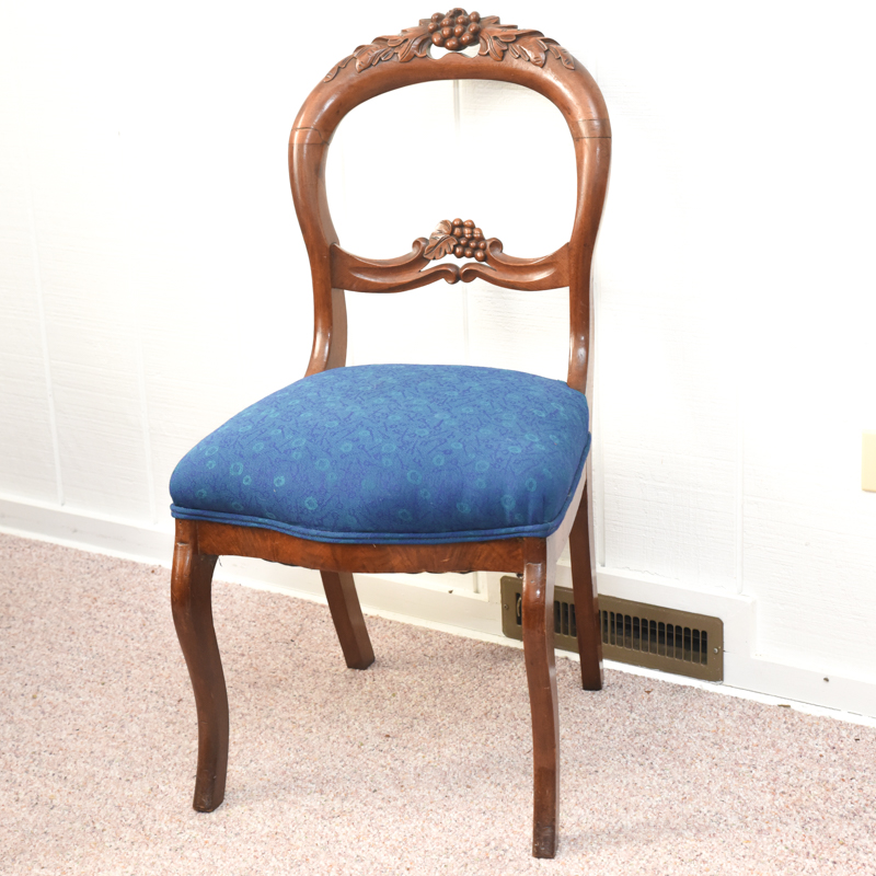 Pair of Victorian Style Balloon Back Chairs