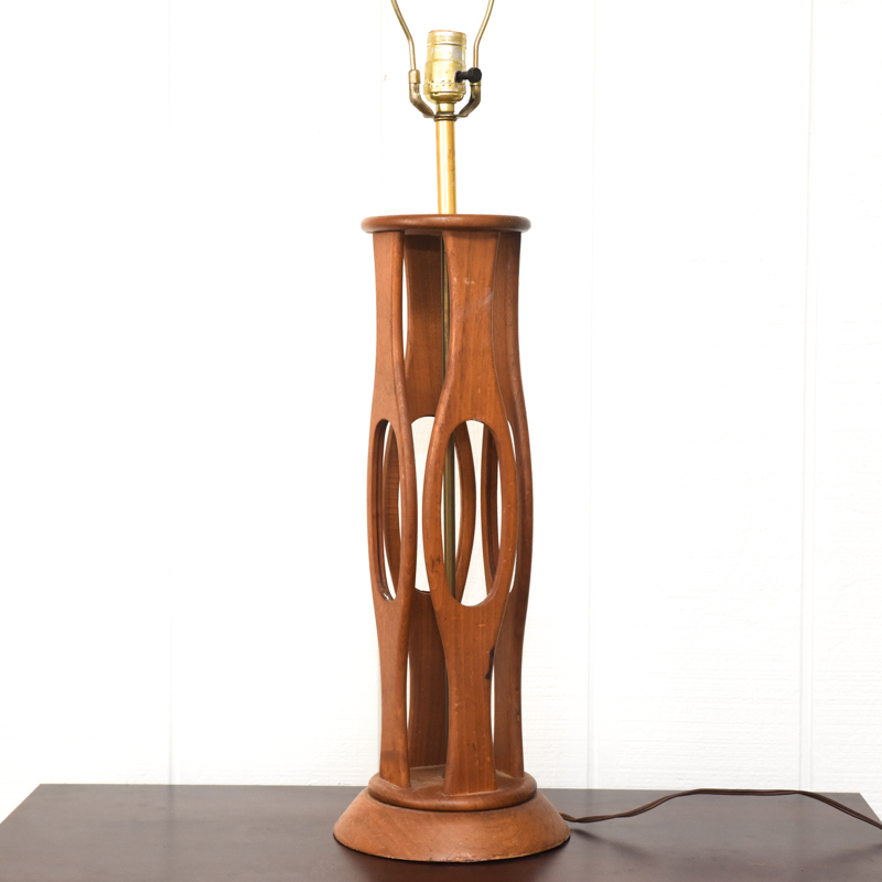 Mid Century Modern Wooden Lamp