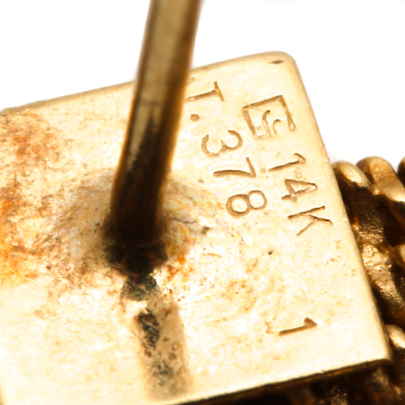 14K Yellow Gold Diamond Stud Earrings and Geometric Drop Earrings