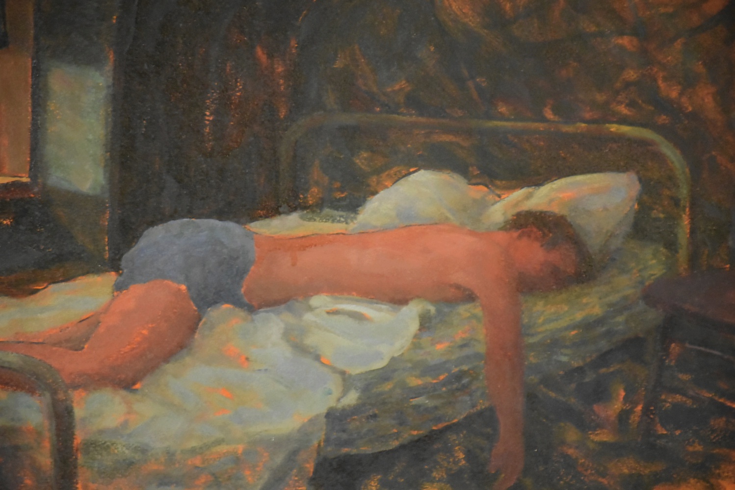 Howard Buck Oil Painting on Canvas Figural Interior Scene