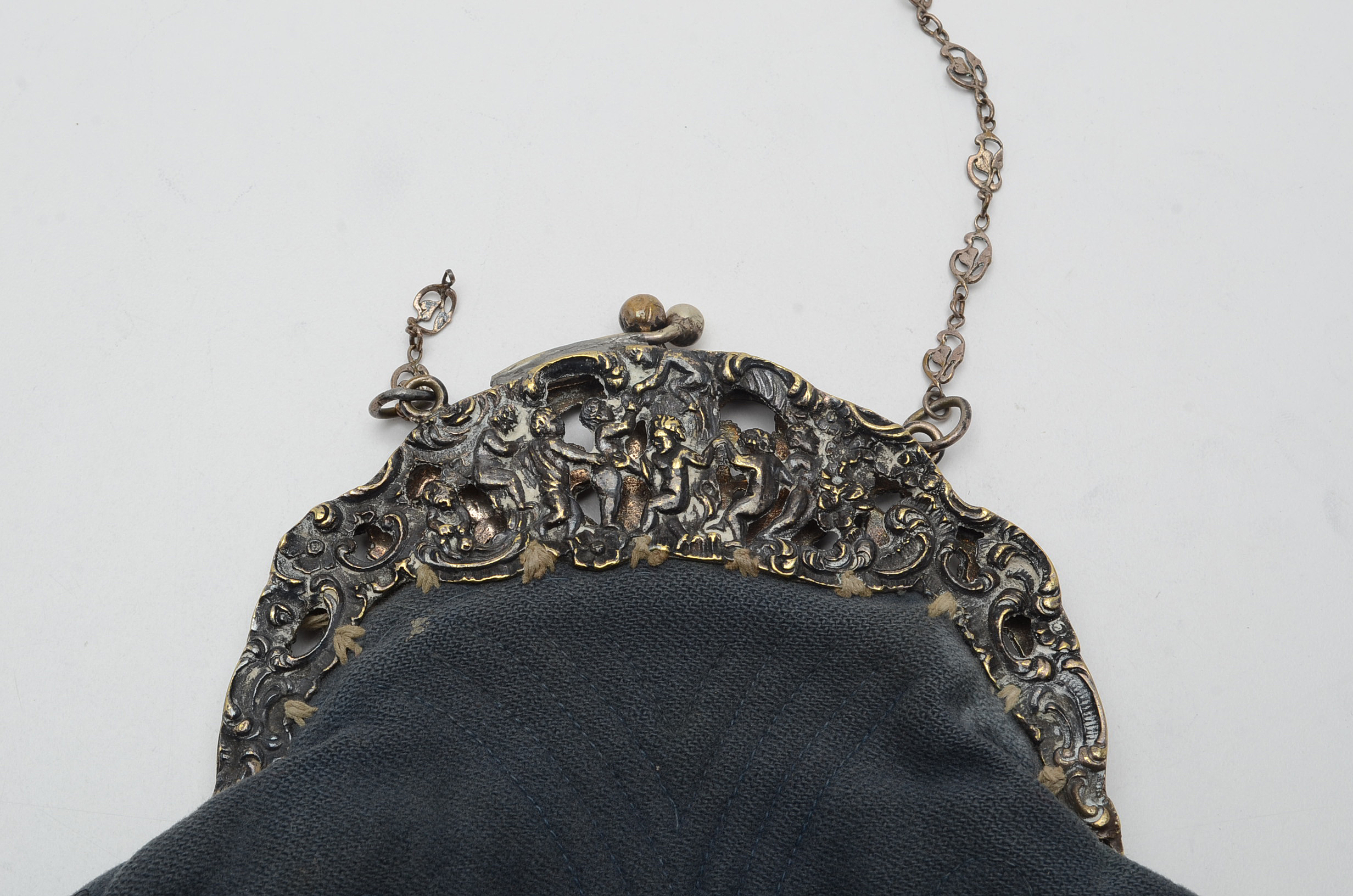 Antique Sterling Silver Mesh Clutch Purse and Clutch Handbag