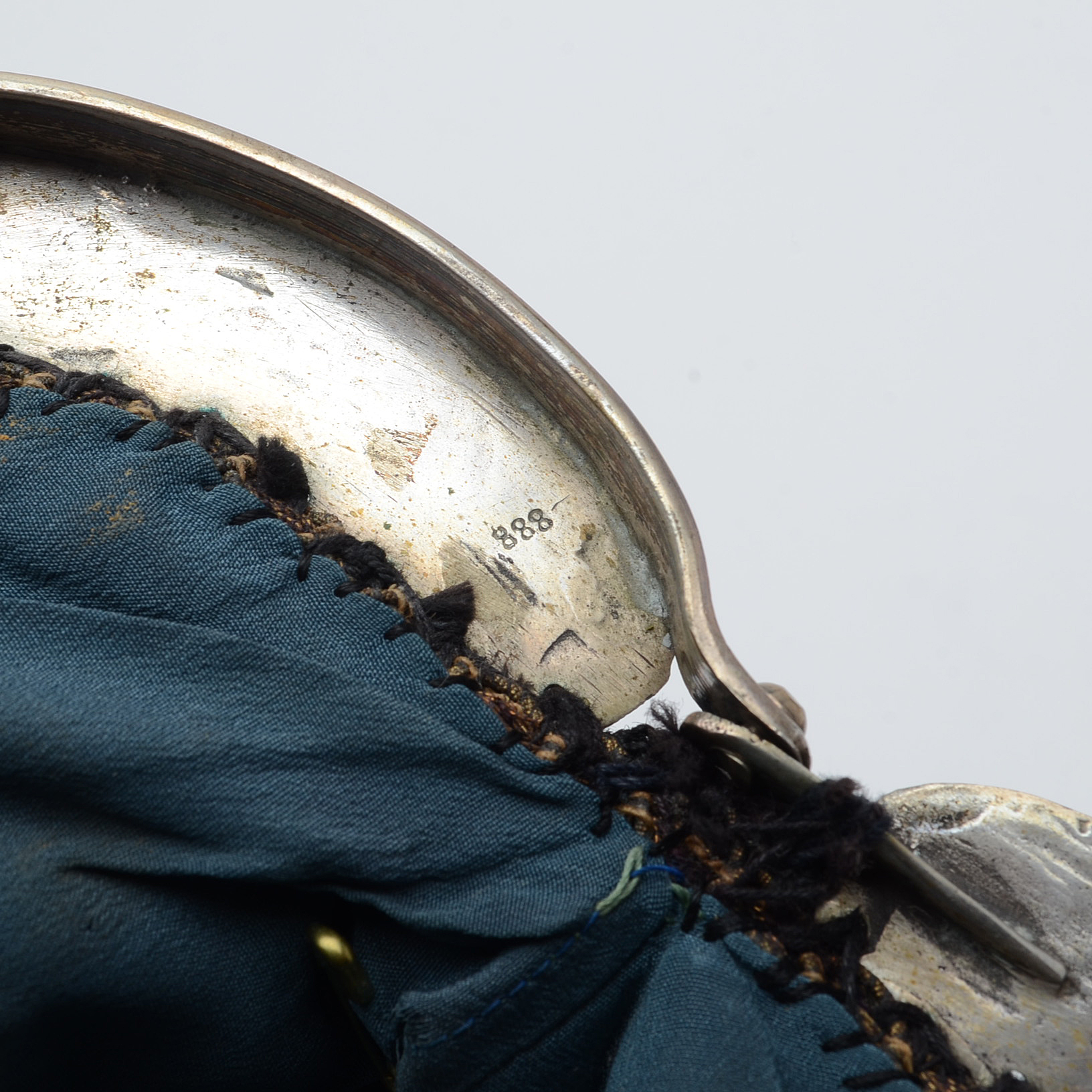 Two Vintage 800 Silver Framed Clutch Handbags