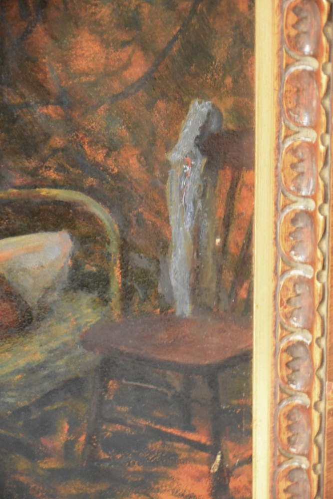 Howard Buck Oil Painting on Canvas Figural Interior Scene