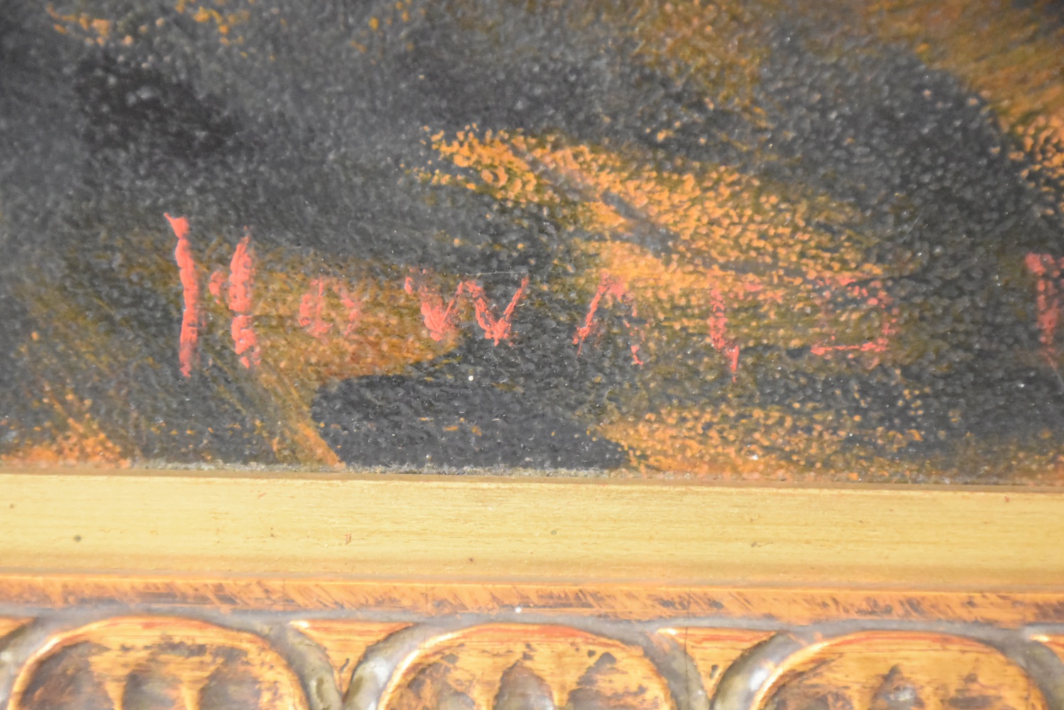 Howard Buck Oil Painting on Canvas Figural Interior Scene