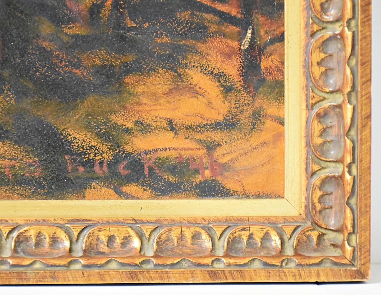 Howard Buck Oil Painting on Canvas Figural Interior Scene