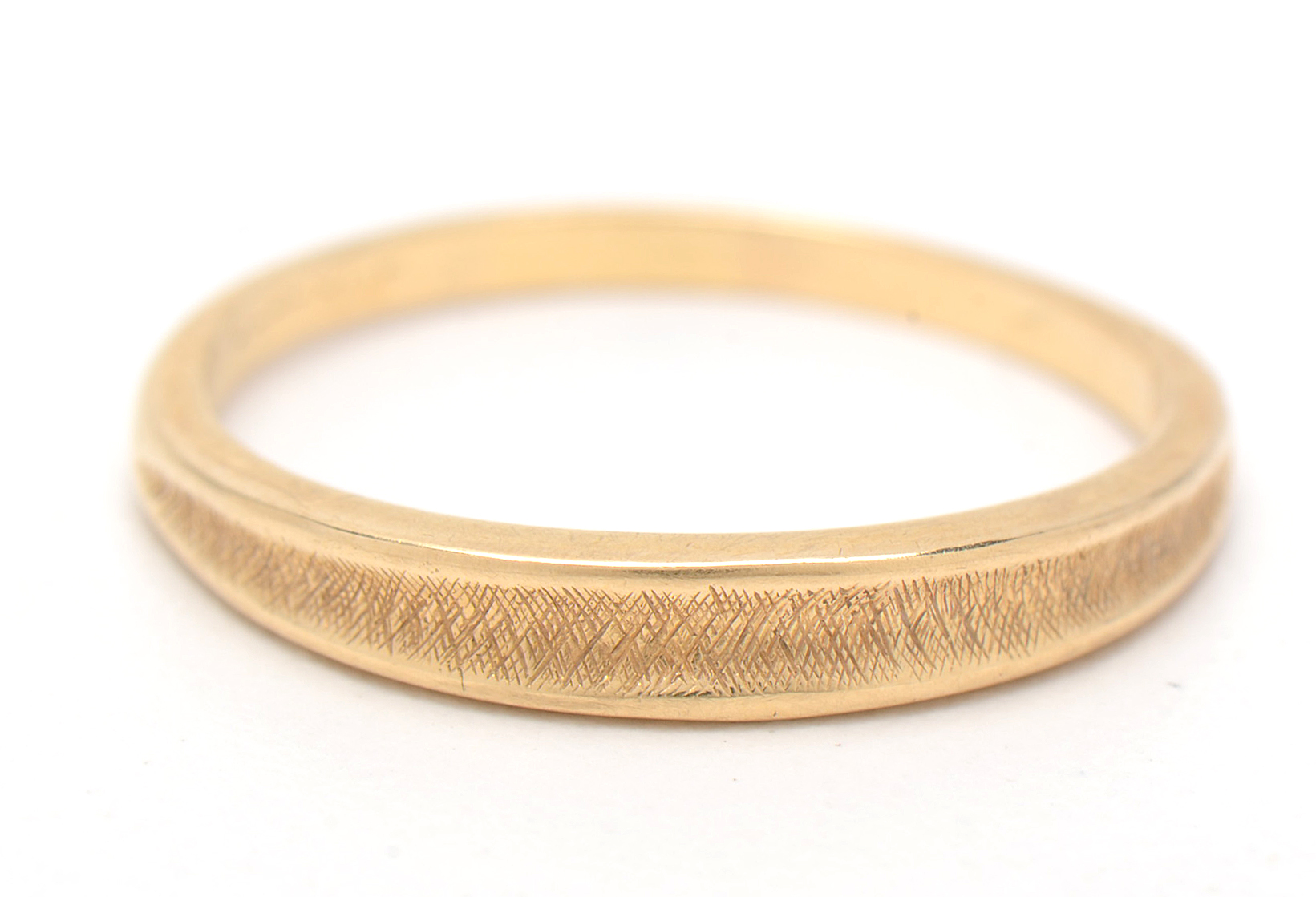 Vintage 14K Yellow Gold Solitaire Diamond Bridal Ring Set