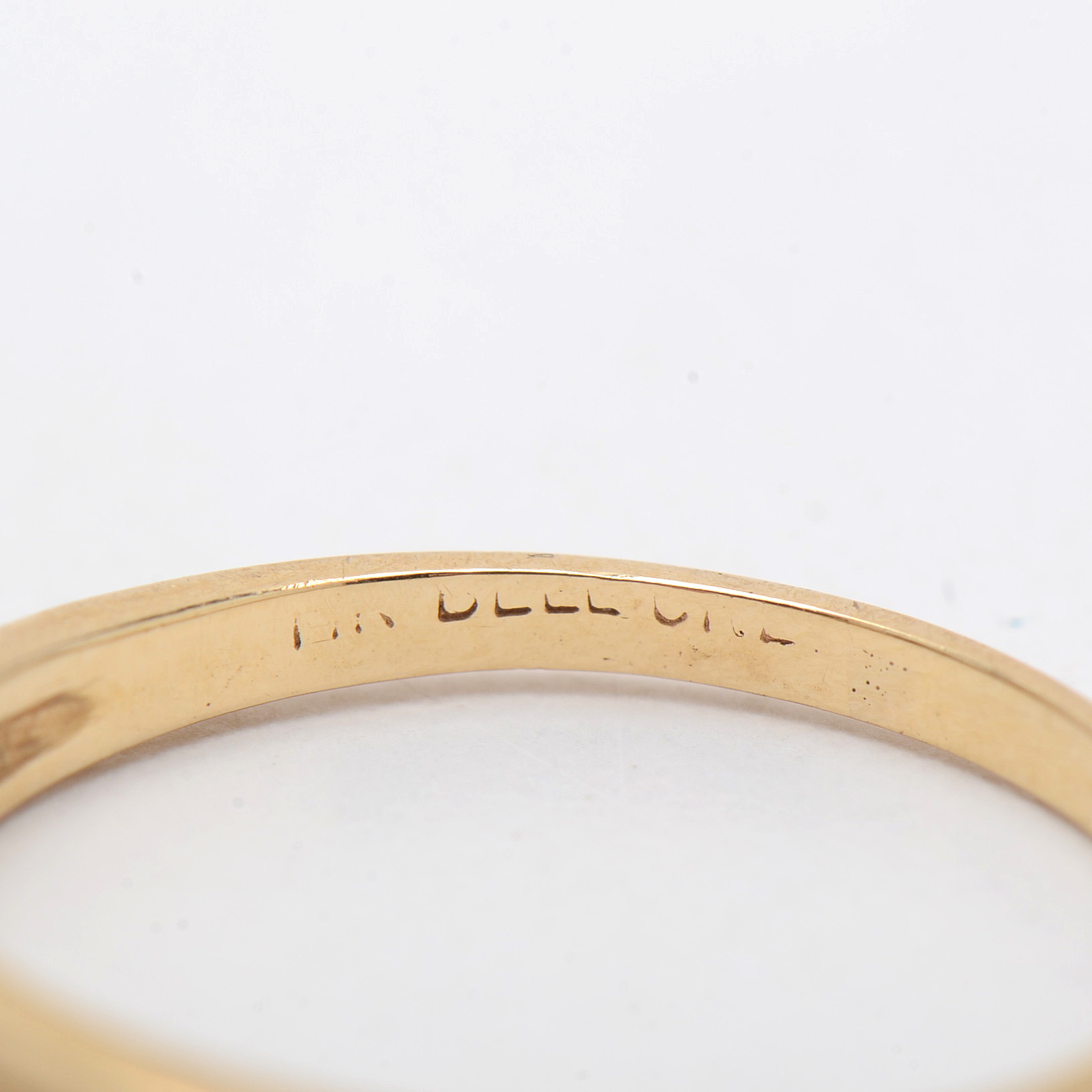 Vintage 14K Yellow Gold Solitaire Diamond Bridal Ring Set