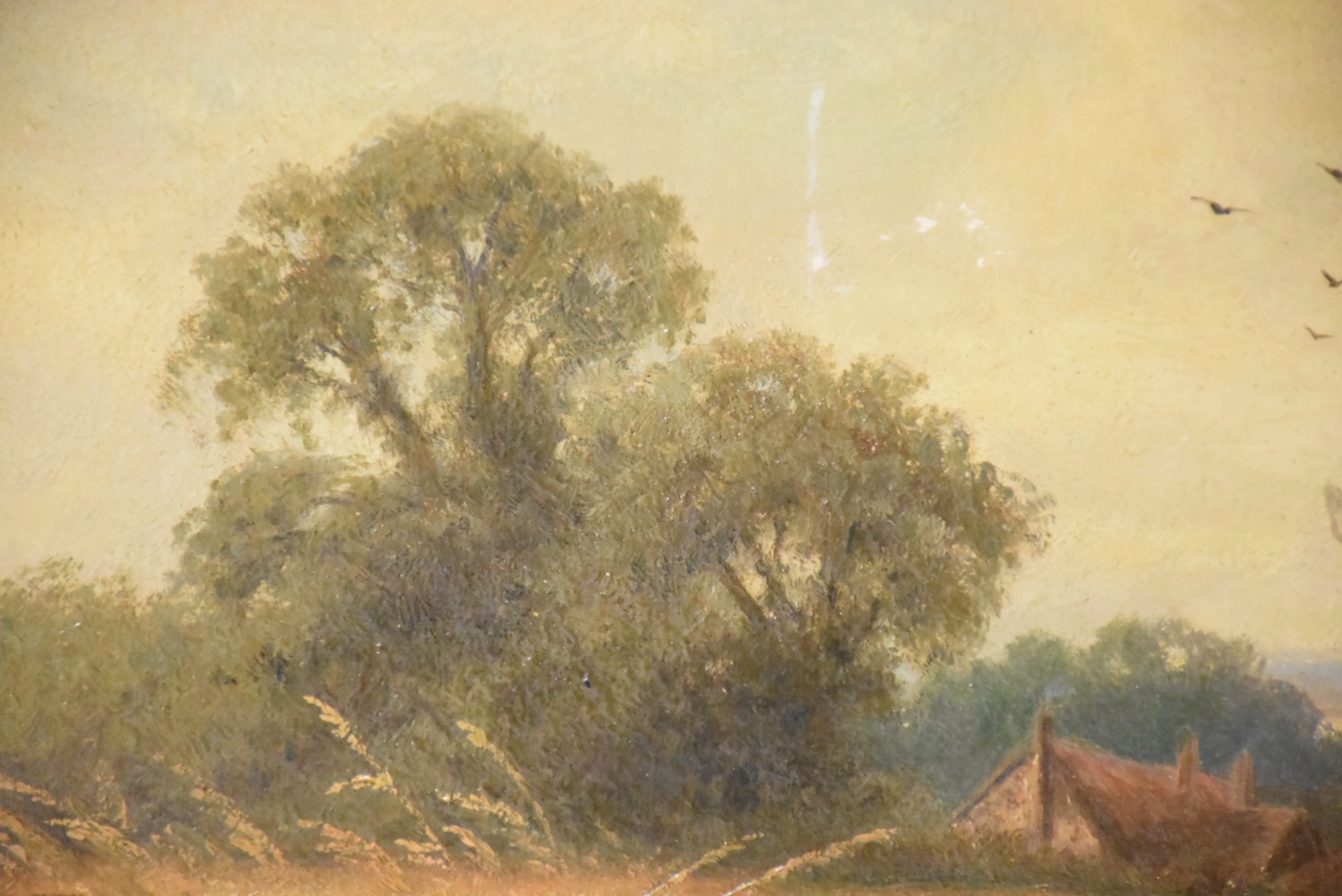 J. Kinard Oil Painting on Canvas Countryside Landscape