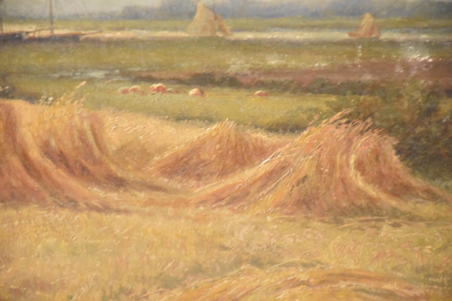 J. Kinard Oil Painting on Canvas Countryside Landscape