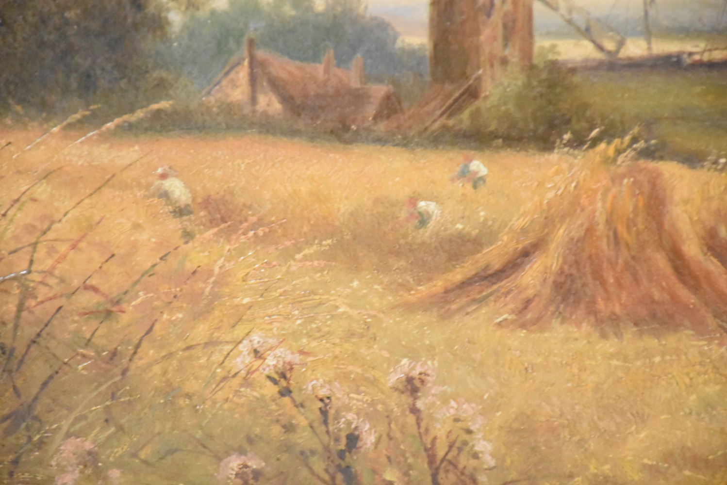 J. Kinard Oil Painting on Canvas Countryside Landscape