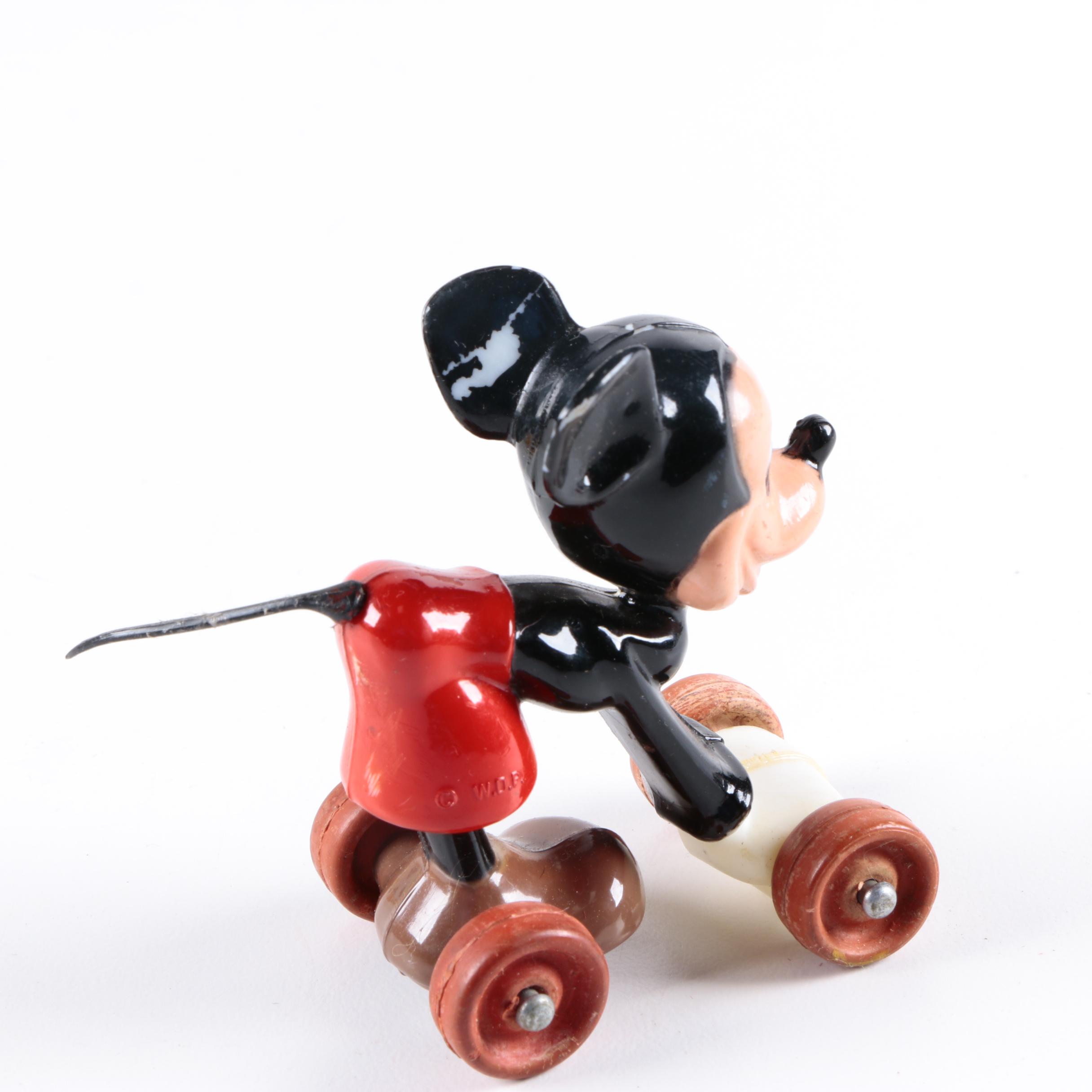 Vintage Toys including Mickey Mouse and Popeye