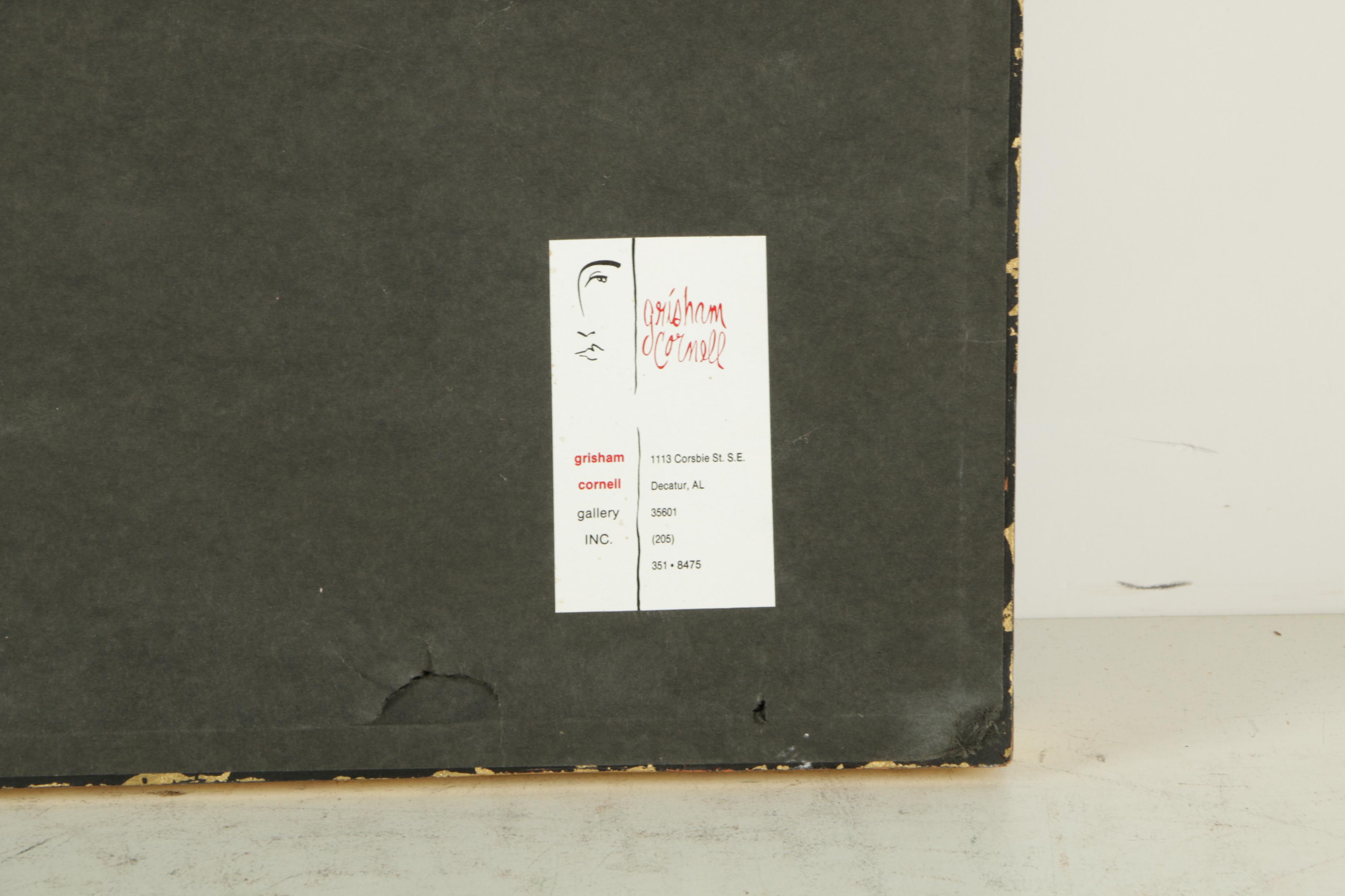 Emma Pastel Drawing on Paper "Orange"