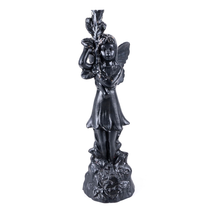 Cast Iron Fairy Candleholder