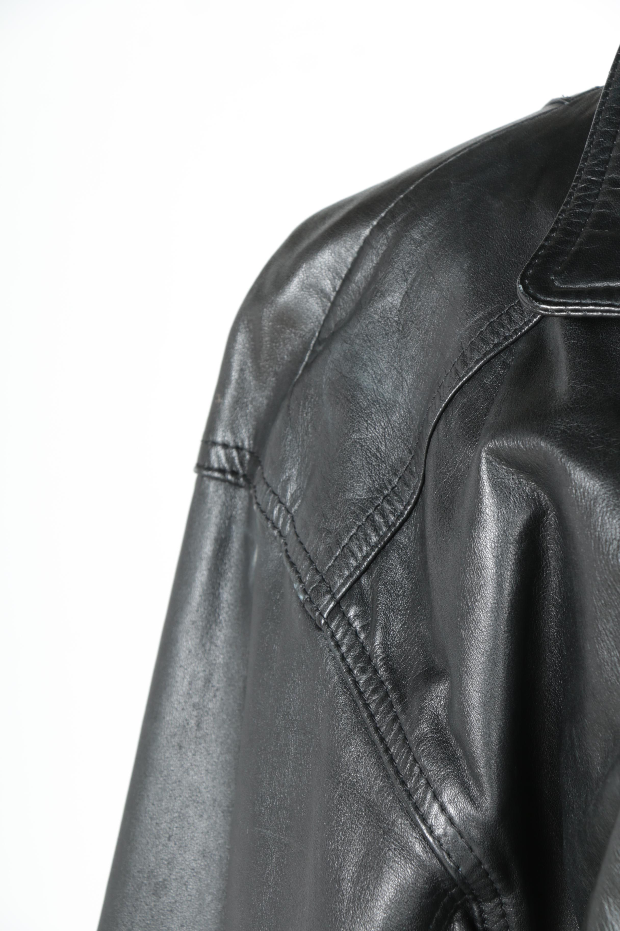 Women's Philippe Monet Black Leather Jacket