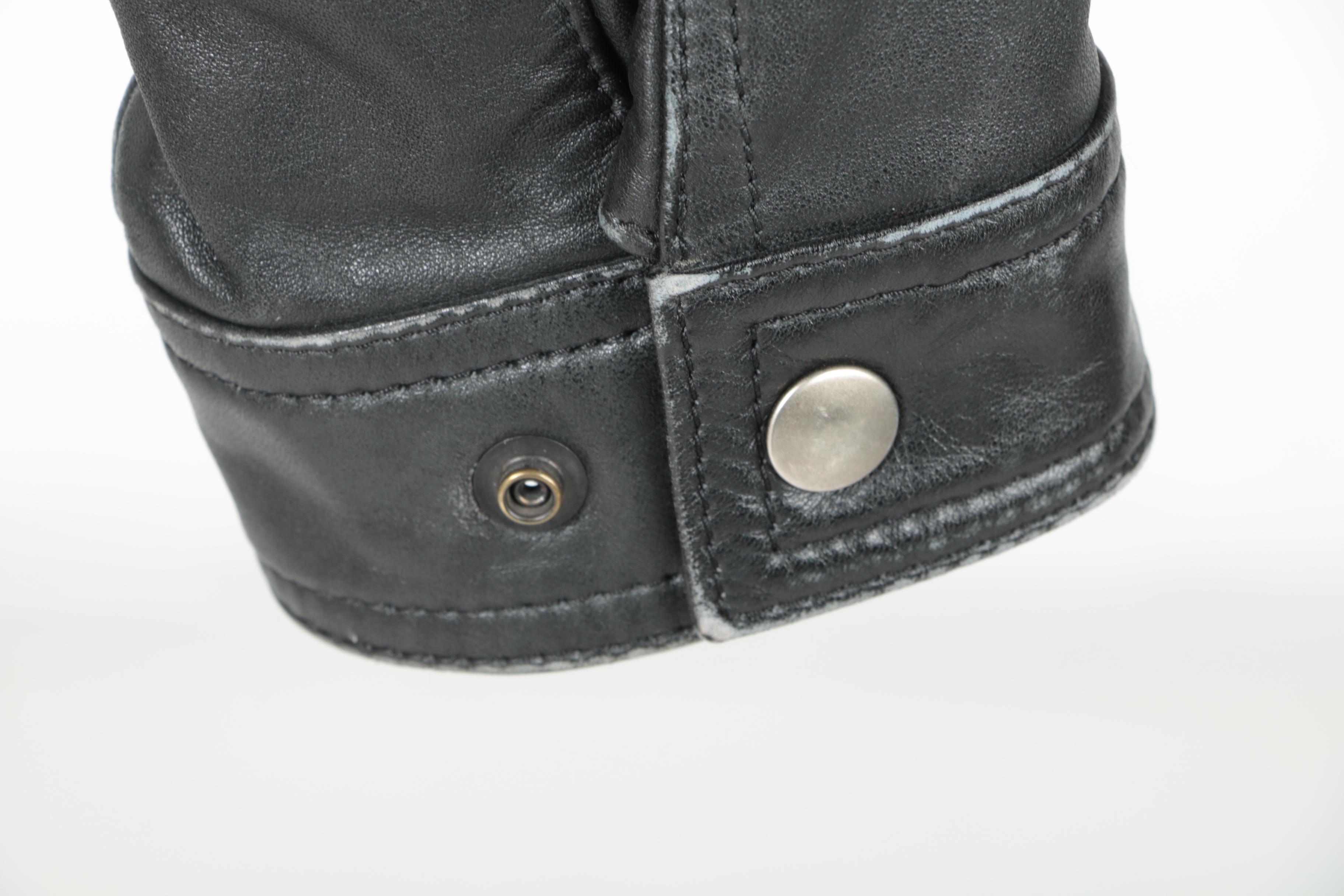 Women's Philippe Monet Black Leather Jacket