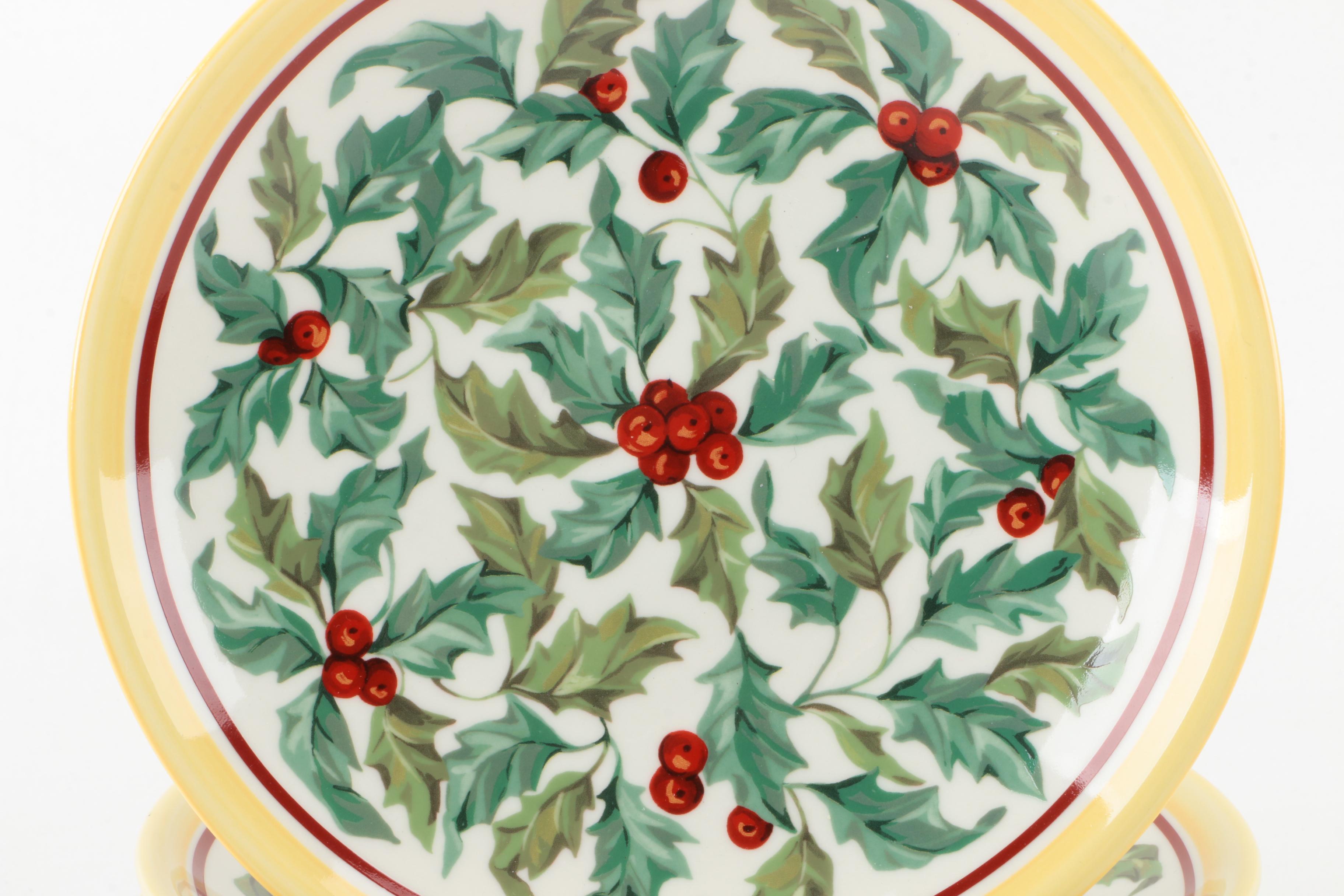 Longaberger "American Holly" Salad Plates