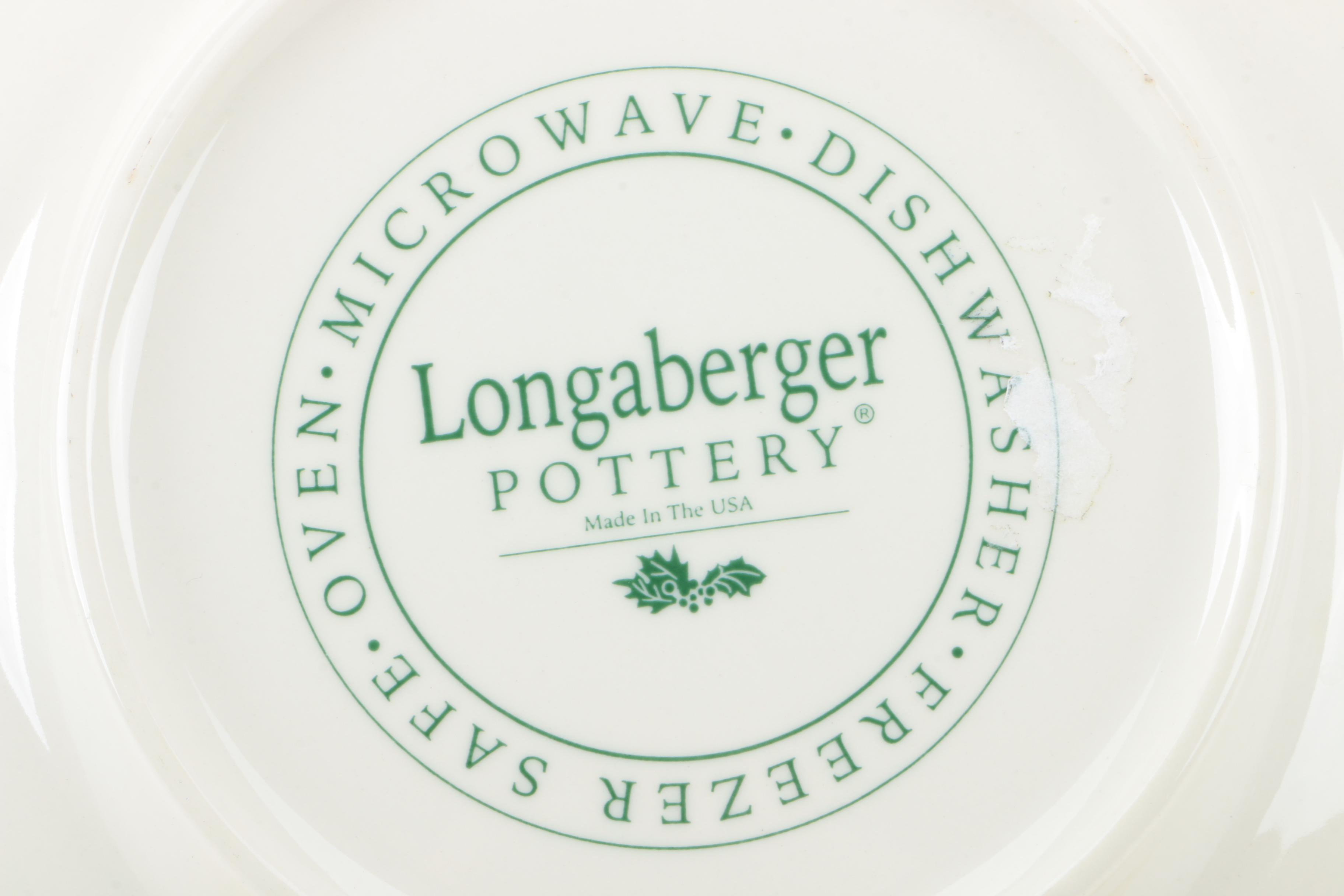 Longaberger "American Holly" Salad Plates