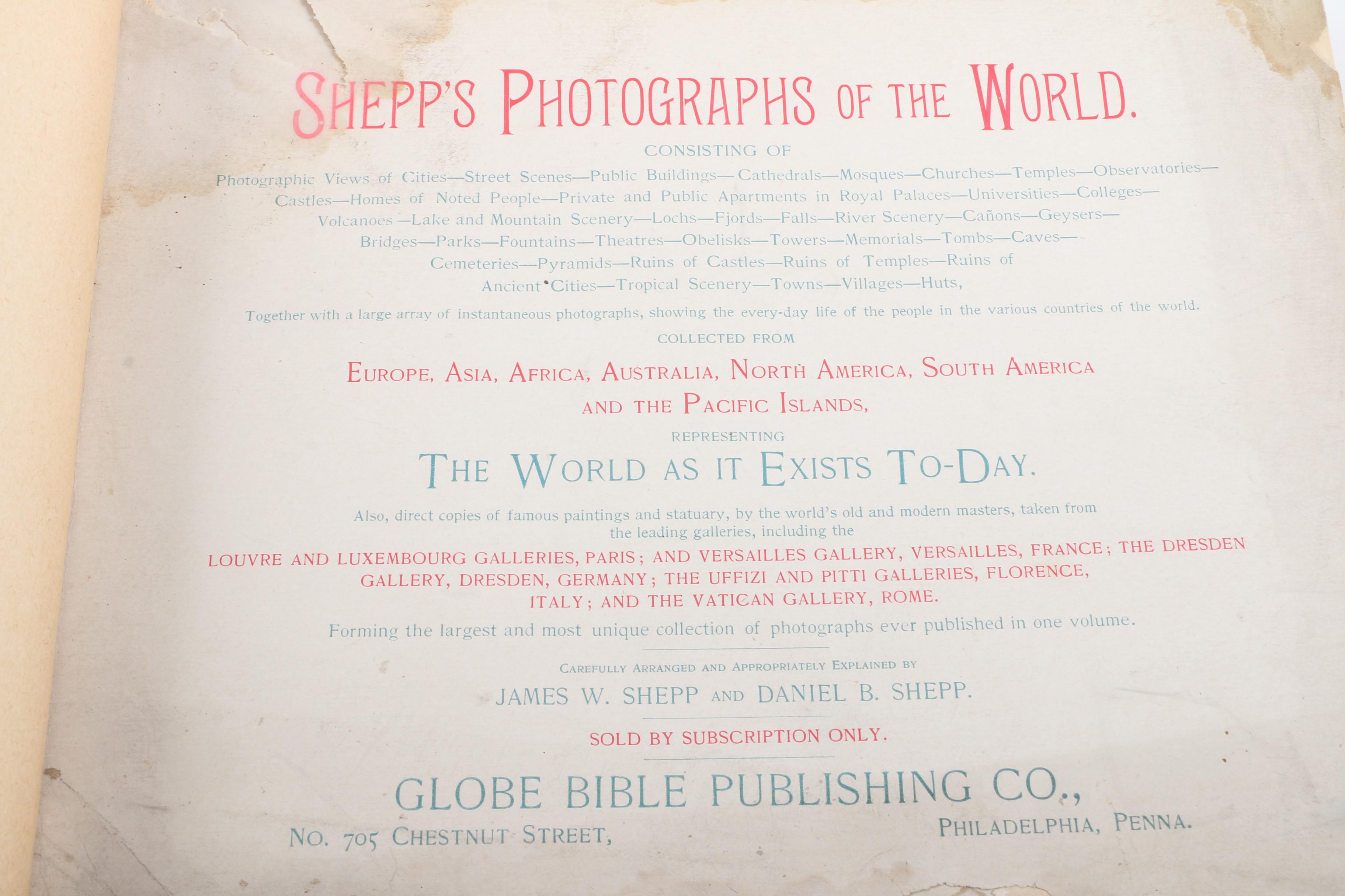 1891 "Shepp's Photographs of the World"