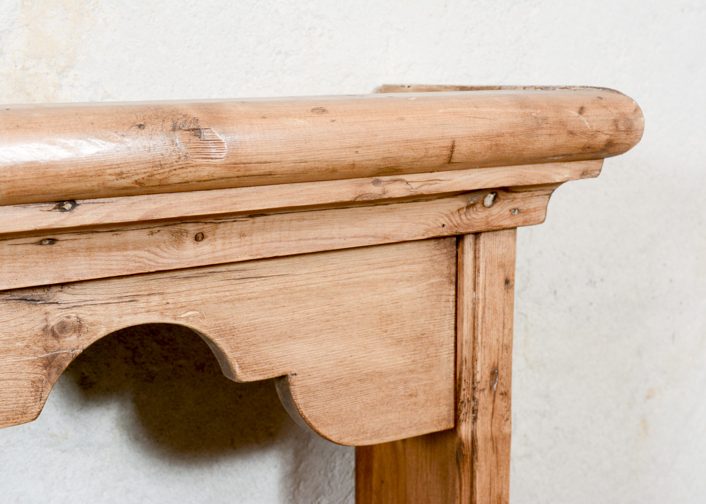 Antique Wall Mount Pine Plate Rack