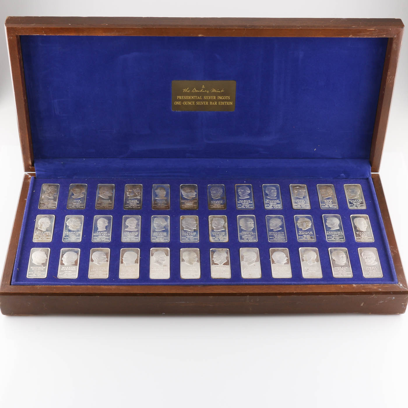 Danbury Mint Presidential Silver Ingots Collection