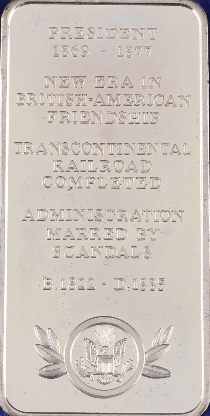 Danbury Mint Presidential Silver Ingots Collection