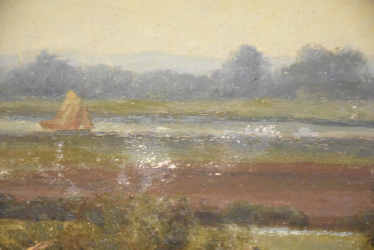 J. Kinard Oil Painting on Canvas Countryside Landscape