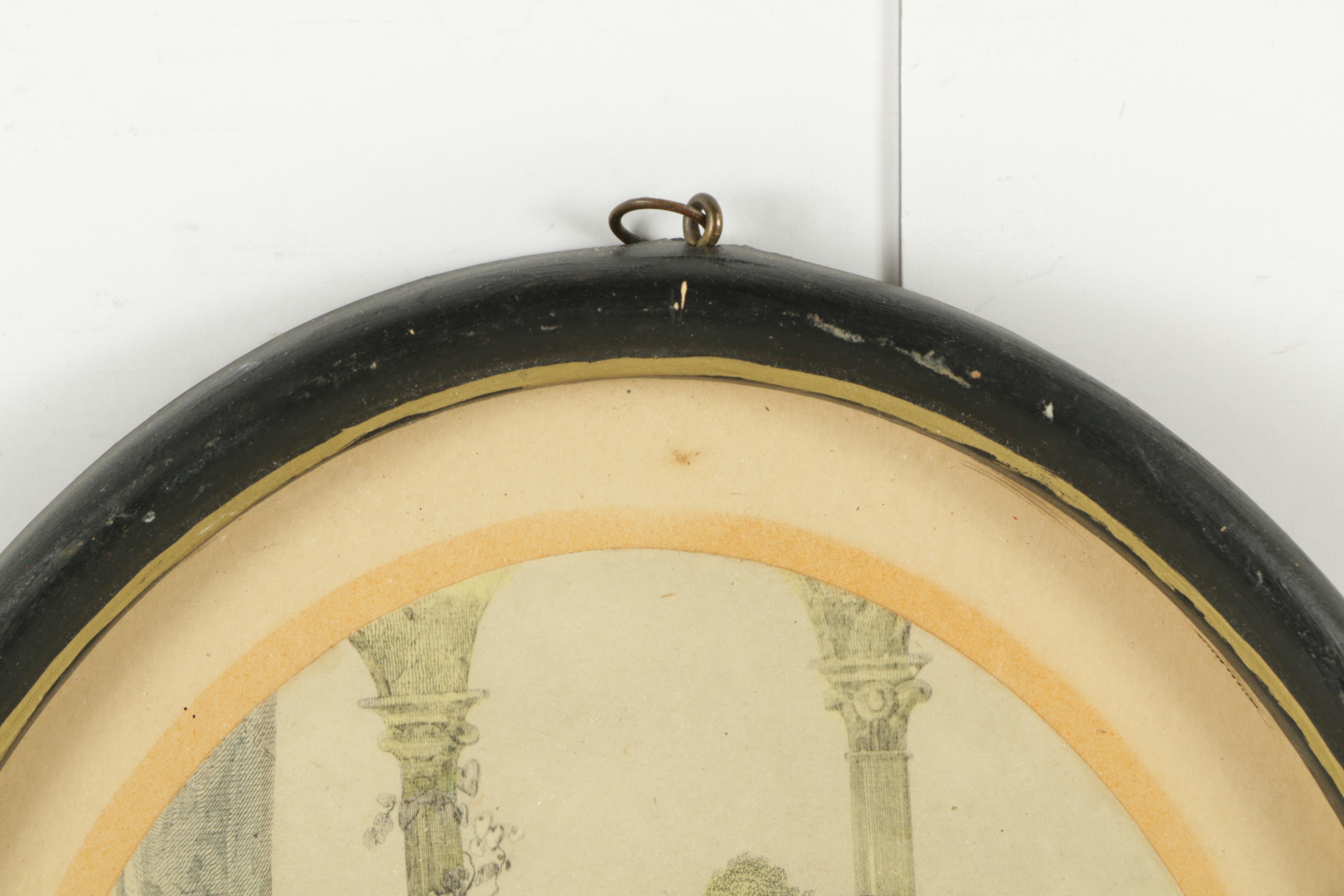 Etchings on Paper of a Sword Duel and Godey's Fashion Plates