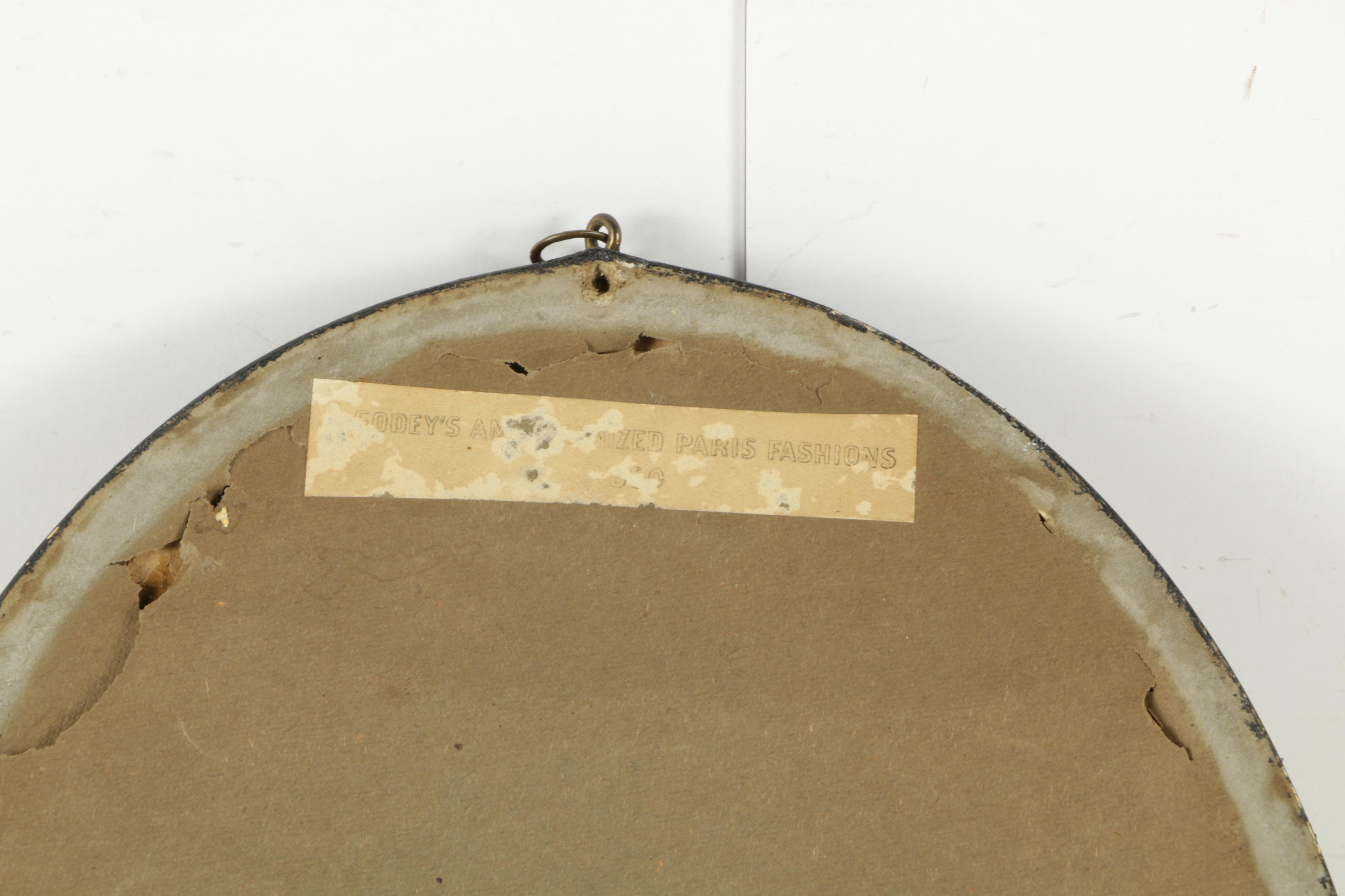 Etchings on Paper of a Sword Duel and Godey's Fashion Plates