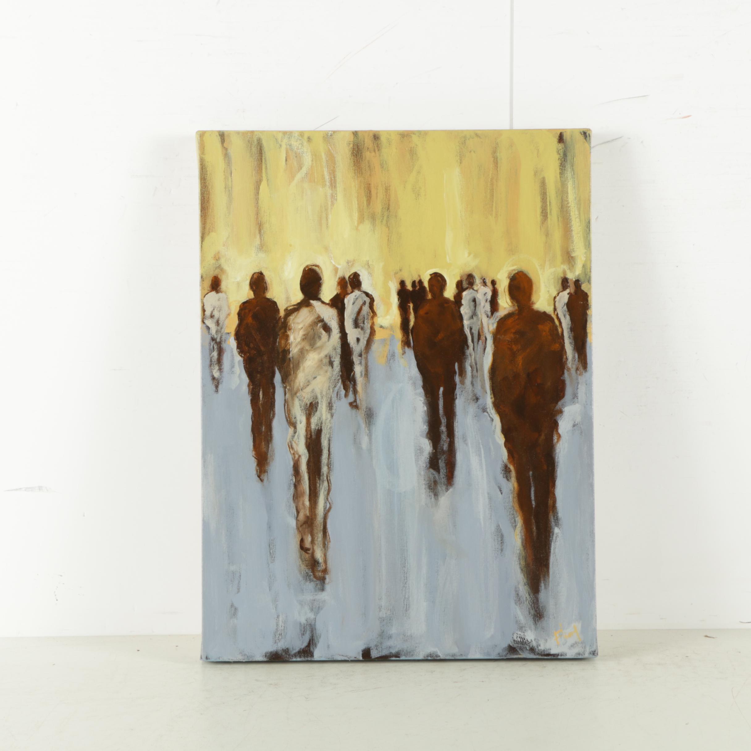 Kay Flint Acrylic Painting on Canvas "Analogies 48"