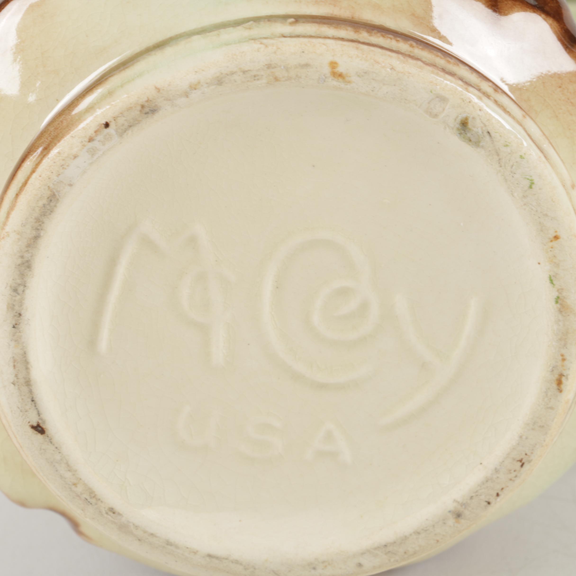 McCoy Ceramic Grape and Leaf Pitcher and Vase