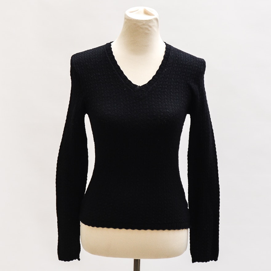 Dana Buchman Black Knit Pullover