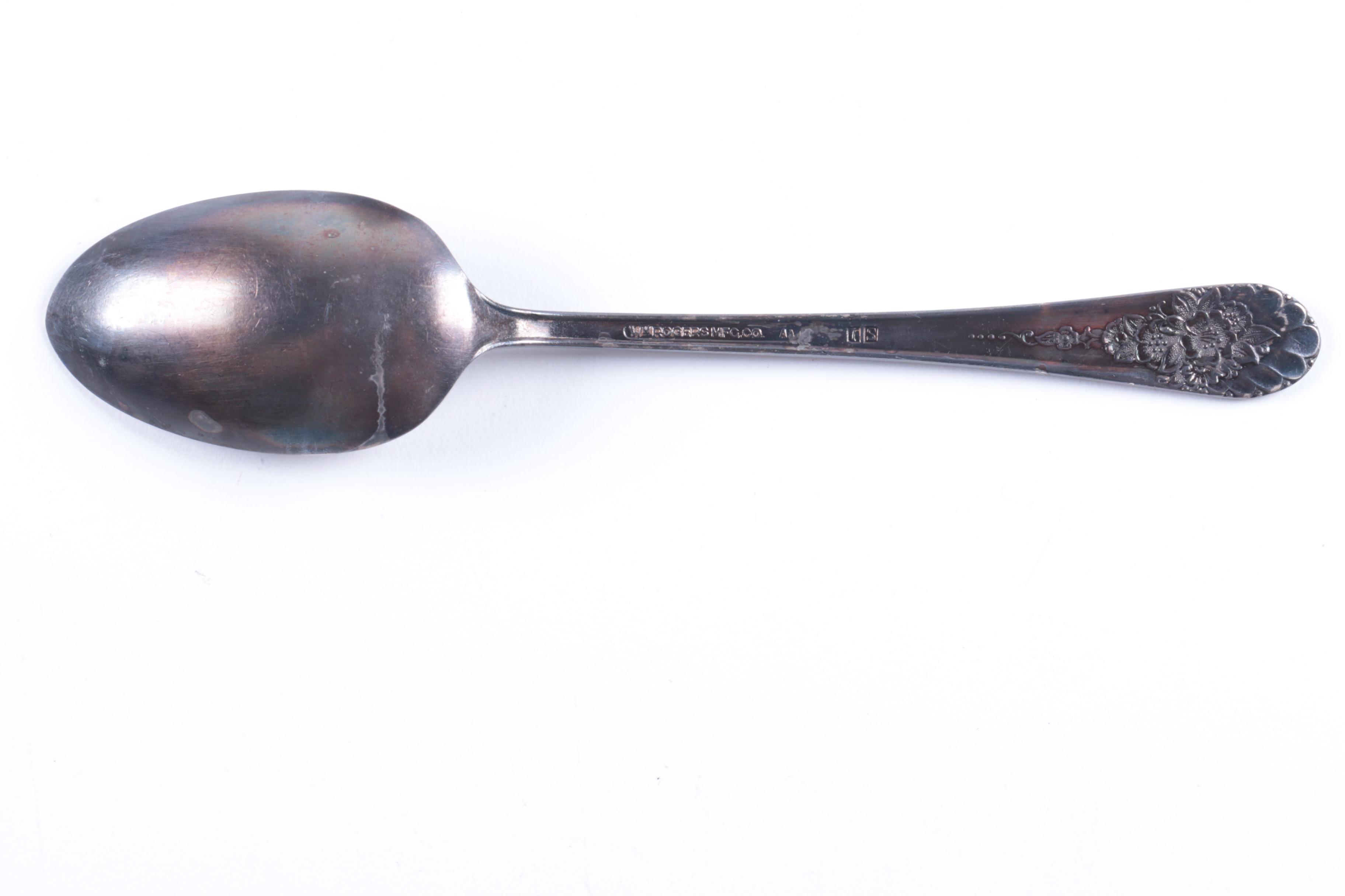 New Amsterdam Silver Co. Silver-Plated Sugar Spooner with Other Spoons