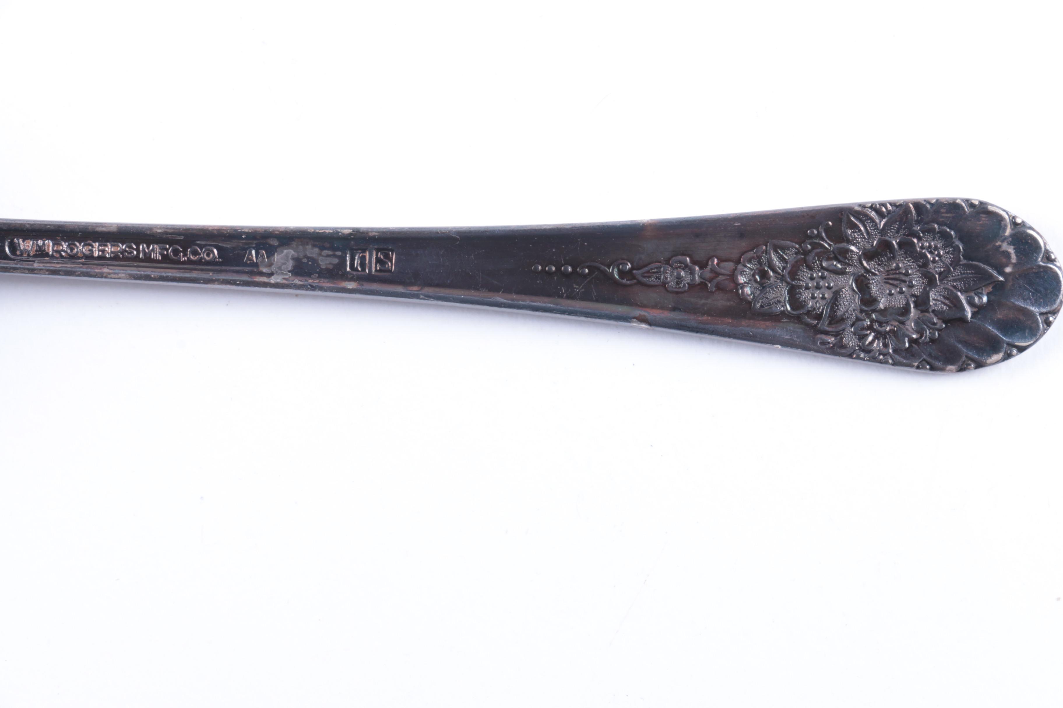 New Amsterdam Silver Co. Silver-Plated Sugar Spooner with Other Spoons