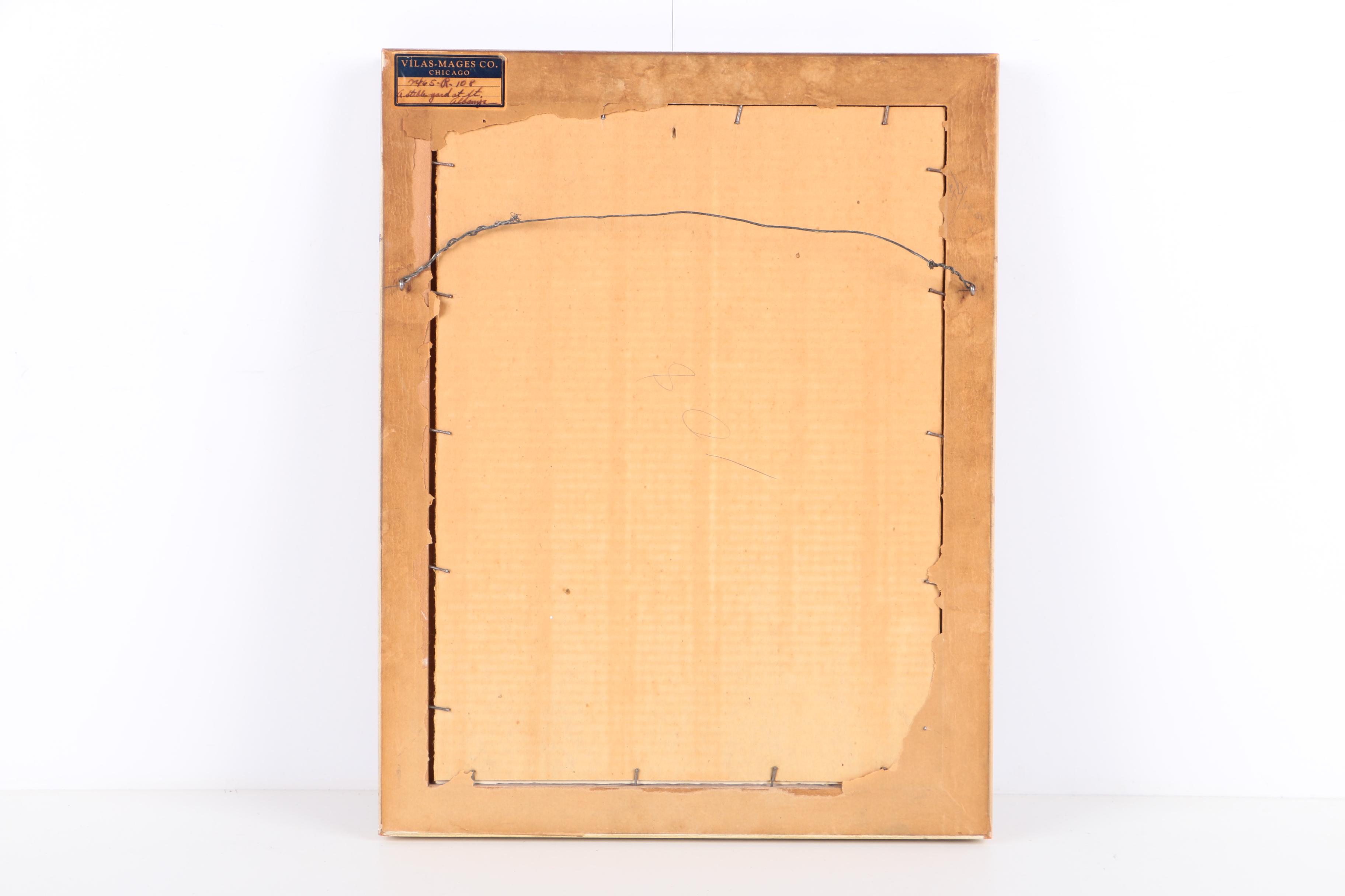 Frank Neville Color Lithograph "A Stable Yard at St. Albans"