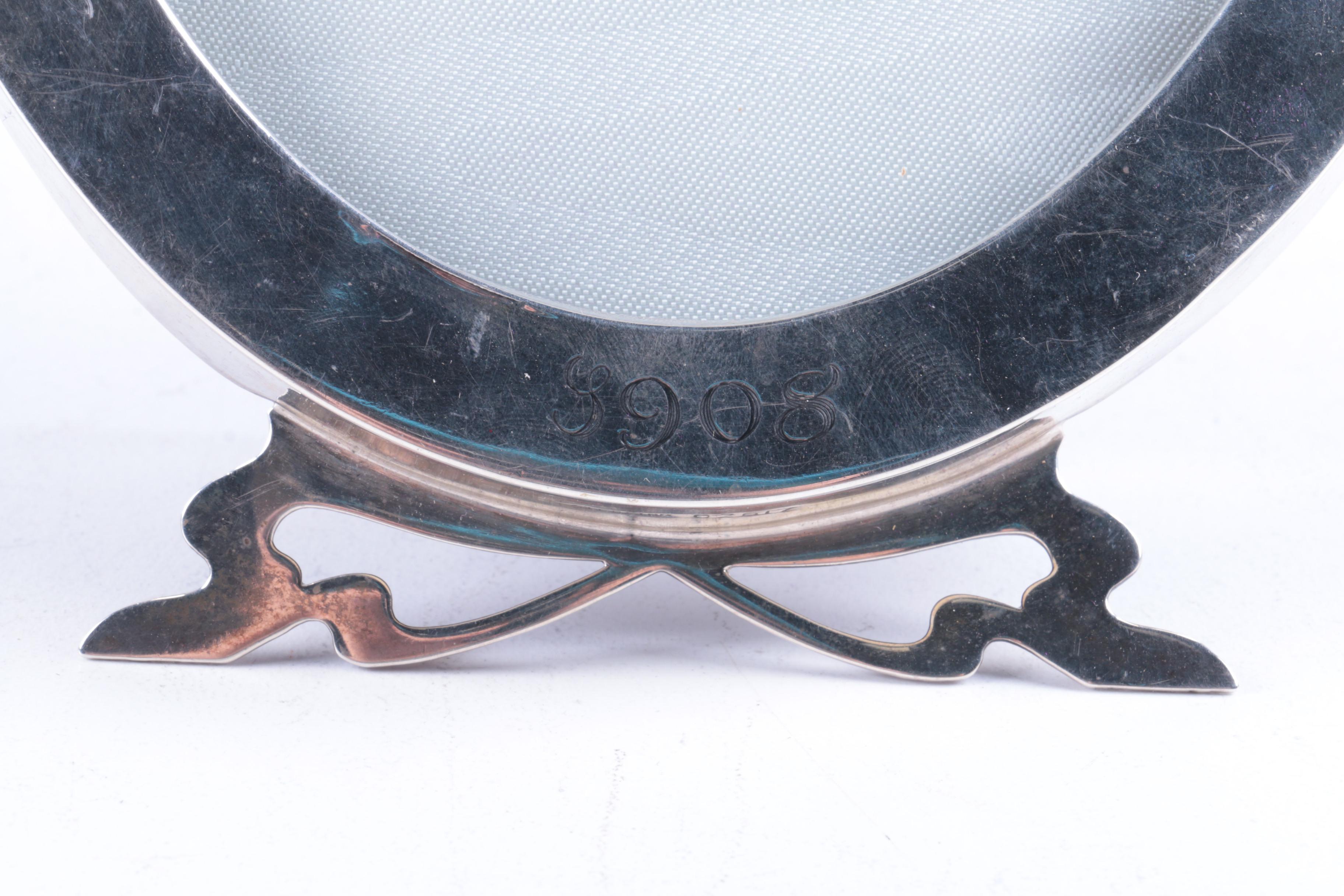 Sterling Silver Oval Picture Frame